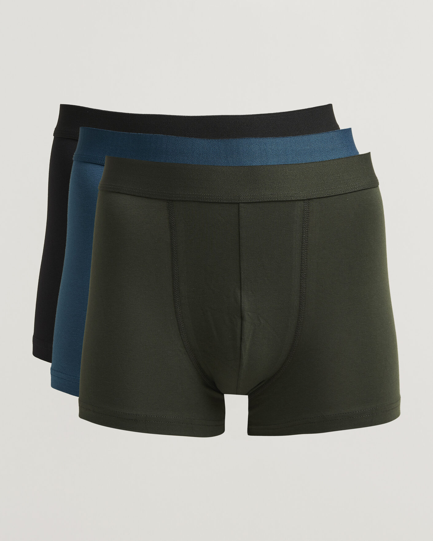 Herren | Unterwäsche | Bread & Boxers | 3-Pack Boxer Brief Green/Blue/Black