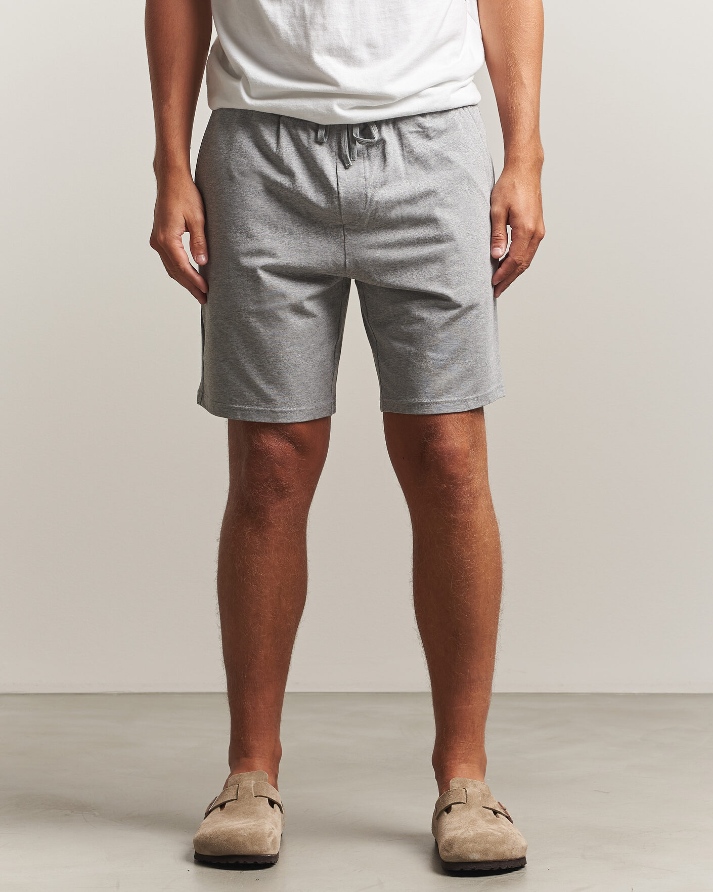 Herren | Shorts | Bread & Boxers | Pyjama Shorts Grey Melange