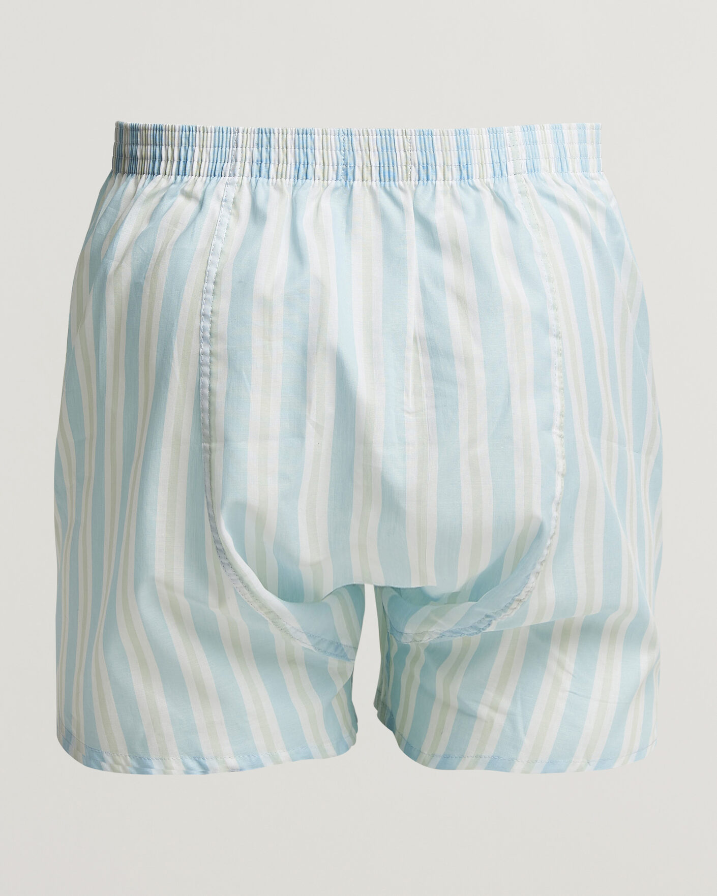 Herren | Unterwäsche | Derek Rose | Classic Fit Striped Woven Cotton Boxer Shorts Blue/White