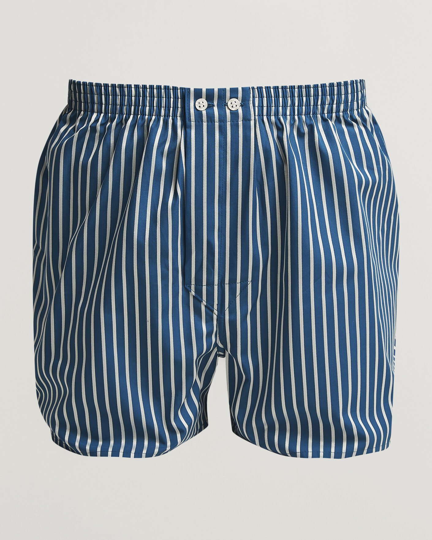 Herren | Unterwäsche | Derek Rose | Classic Fit Striped Woven Cotton Boxer Shorts Blue/White