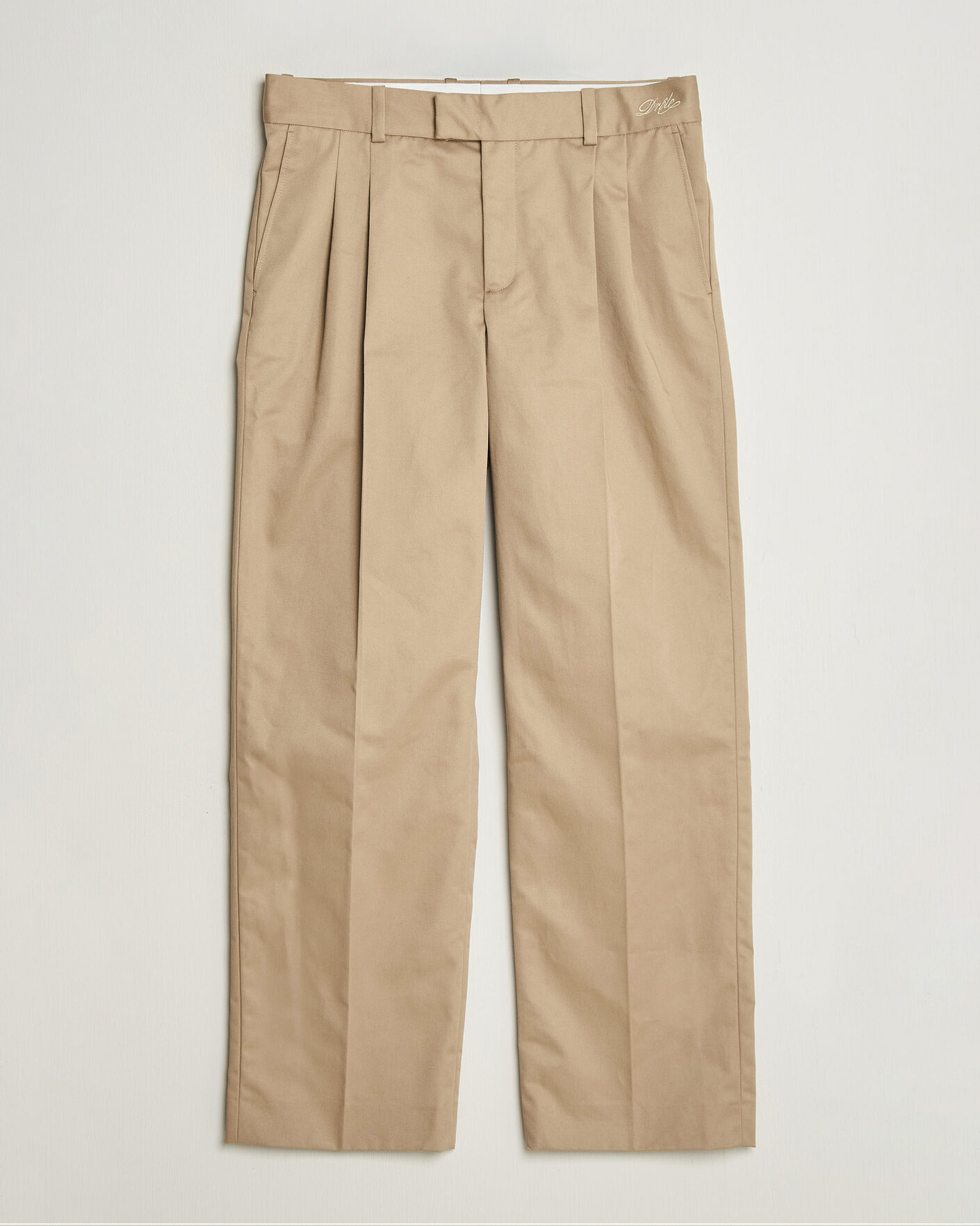 Herren | Hosen | Drôle de Monsieur | Gabardine Pleated Trousers Beige