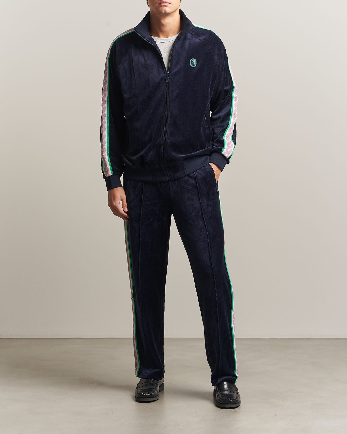 Herren | Pullover | Drôle de Monsieur | Survêtement Velours Track Jacket Navy