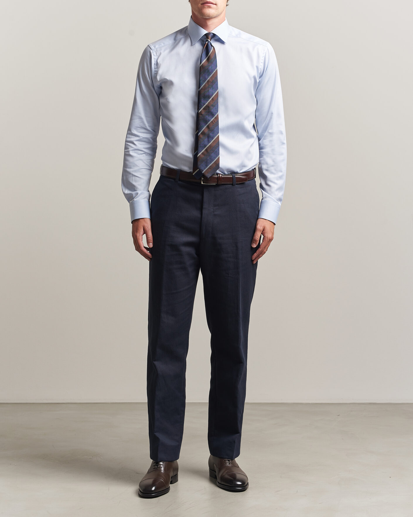 Herren | Hemden | Eton | Slim Fit Signature Twill Contrast Shirt Light Blue