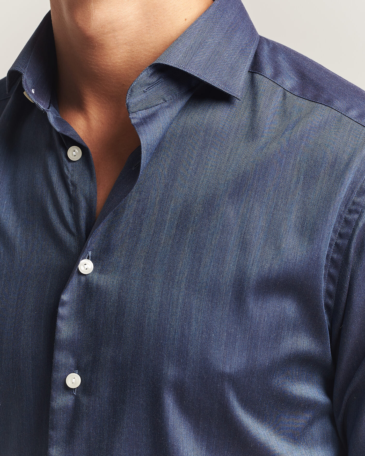 Herren | Hemden | Eton | Slim Fit Signature Flannel Shirt Dark Blue
