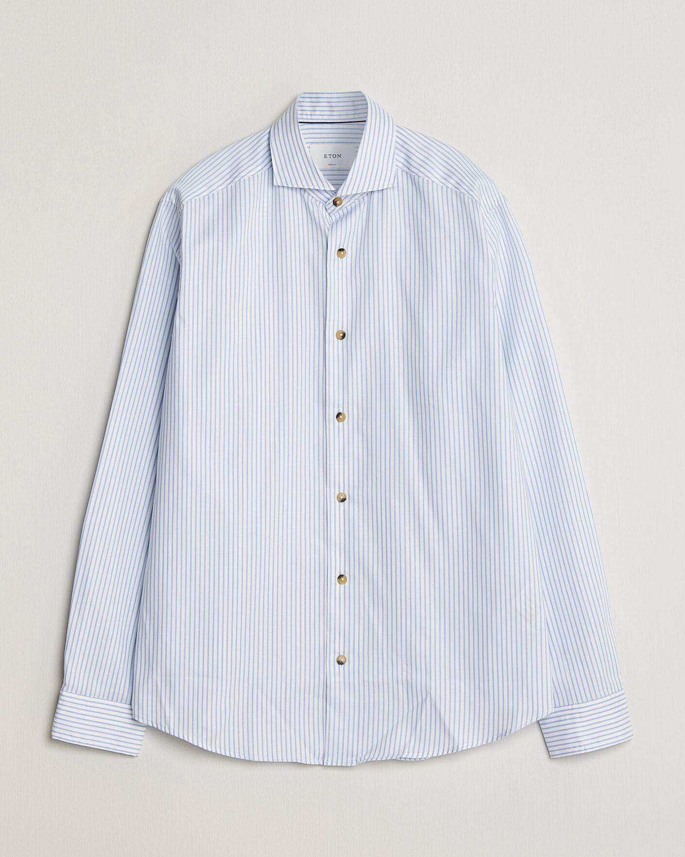 Herren | Hemden | Eton | Casual Fit Signature Oxford Striped Shirt Light Blue