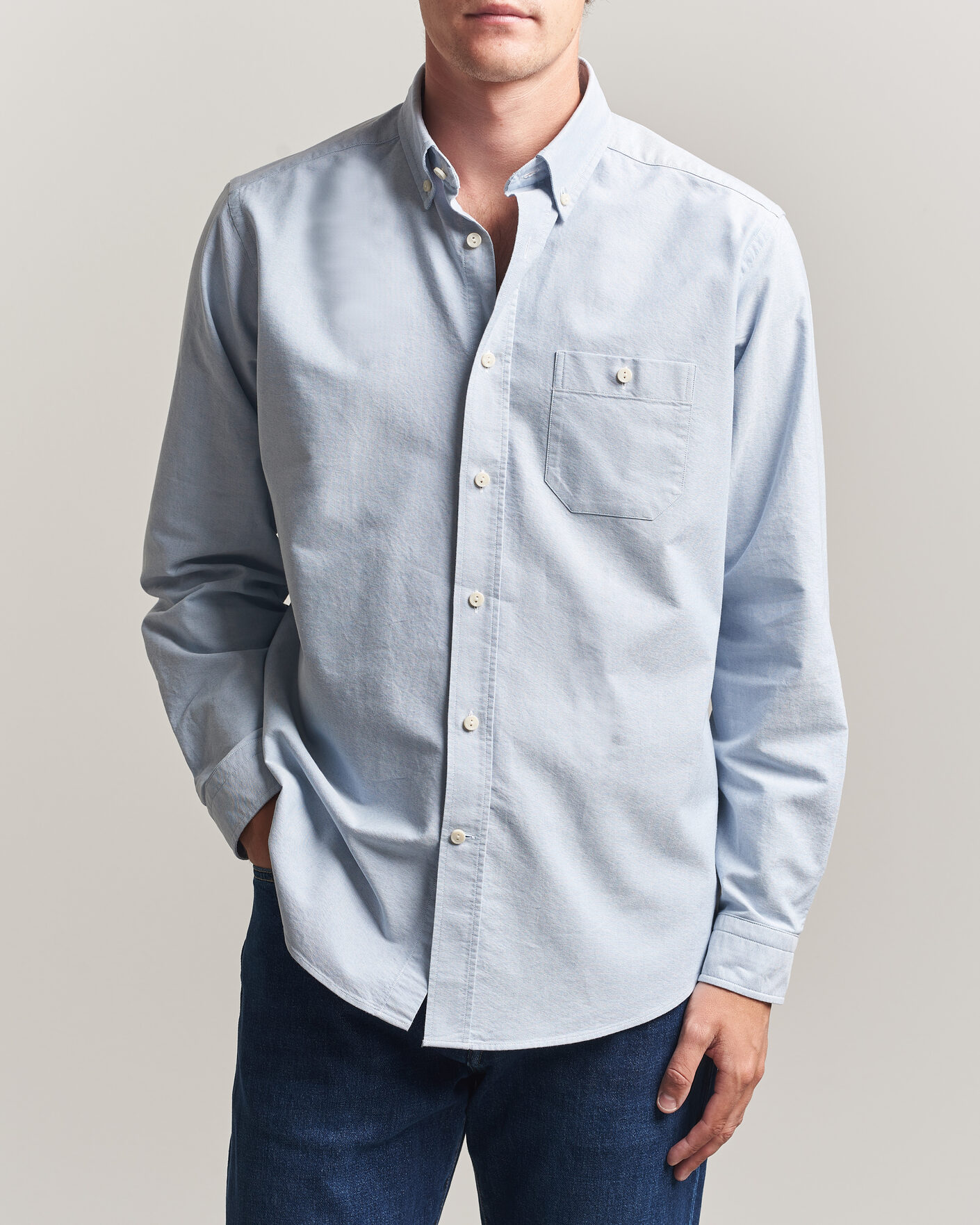 Herren | Hemden | Eton | Regular Fit Ivy Oxford Shirt Light Blue