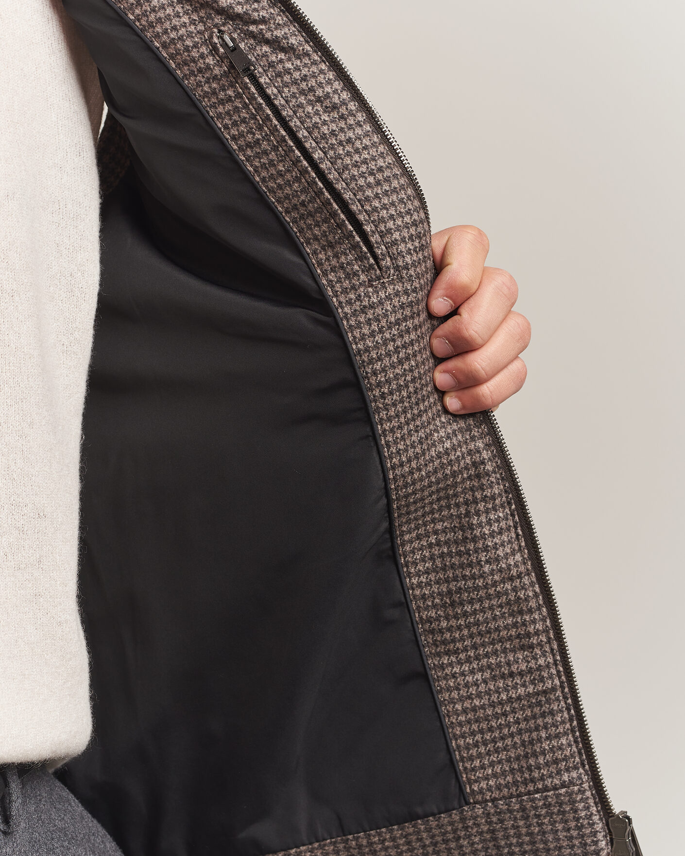 Herren | Westen | Eton | Wool/Cashmere Padded Vest Brown