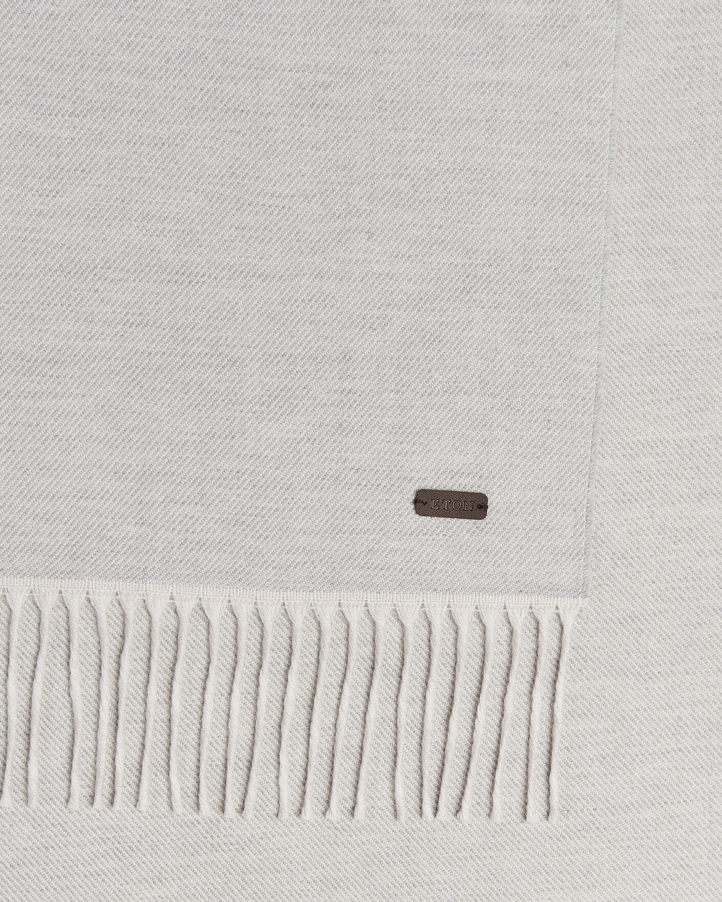 Herren | Schals | Eton | Twill Merino Wool Scarf Light Grey
