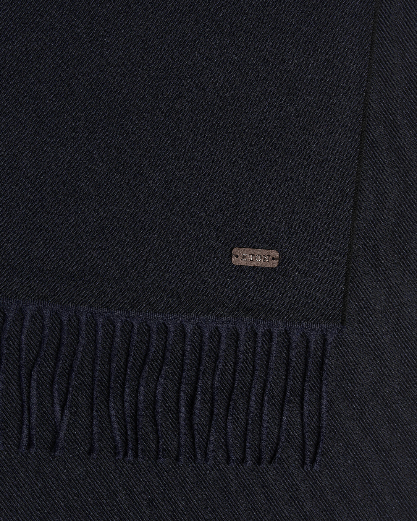 Herren | Schals | Eton | Twill Merino Wool Scarf Navy Blue