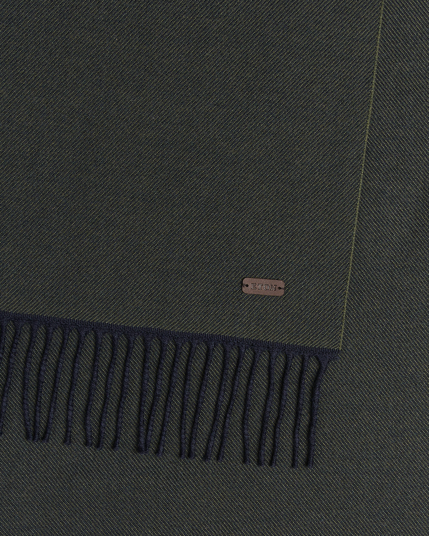 Herren | Schals | Eton | Twill Merino Wool Scarf Dark Green