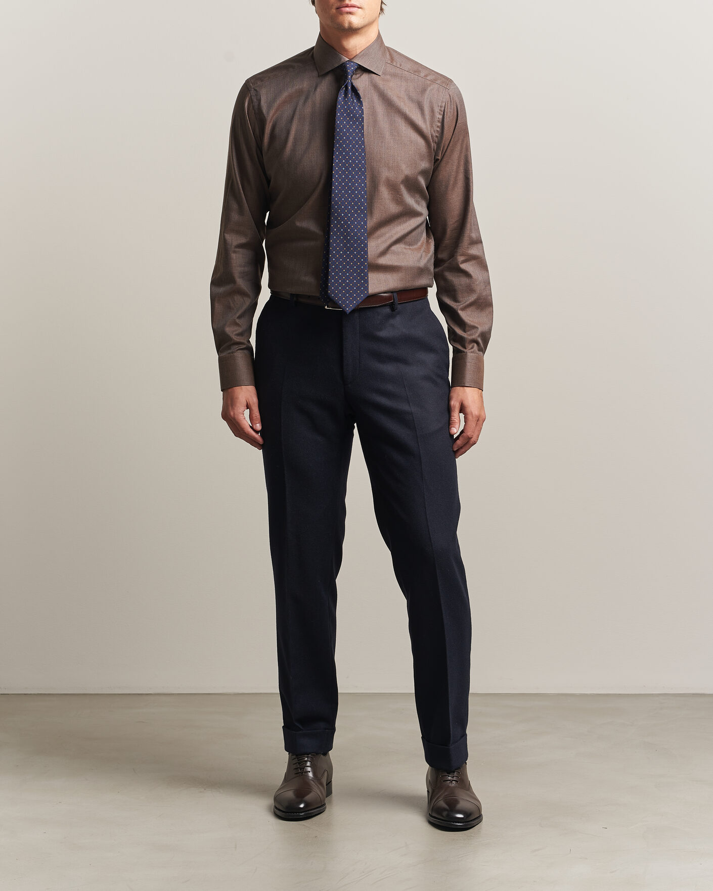 Herren | Hemden | Eton | Slim Fit Signature Flannel Shirt Brown