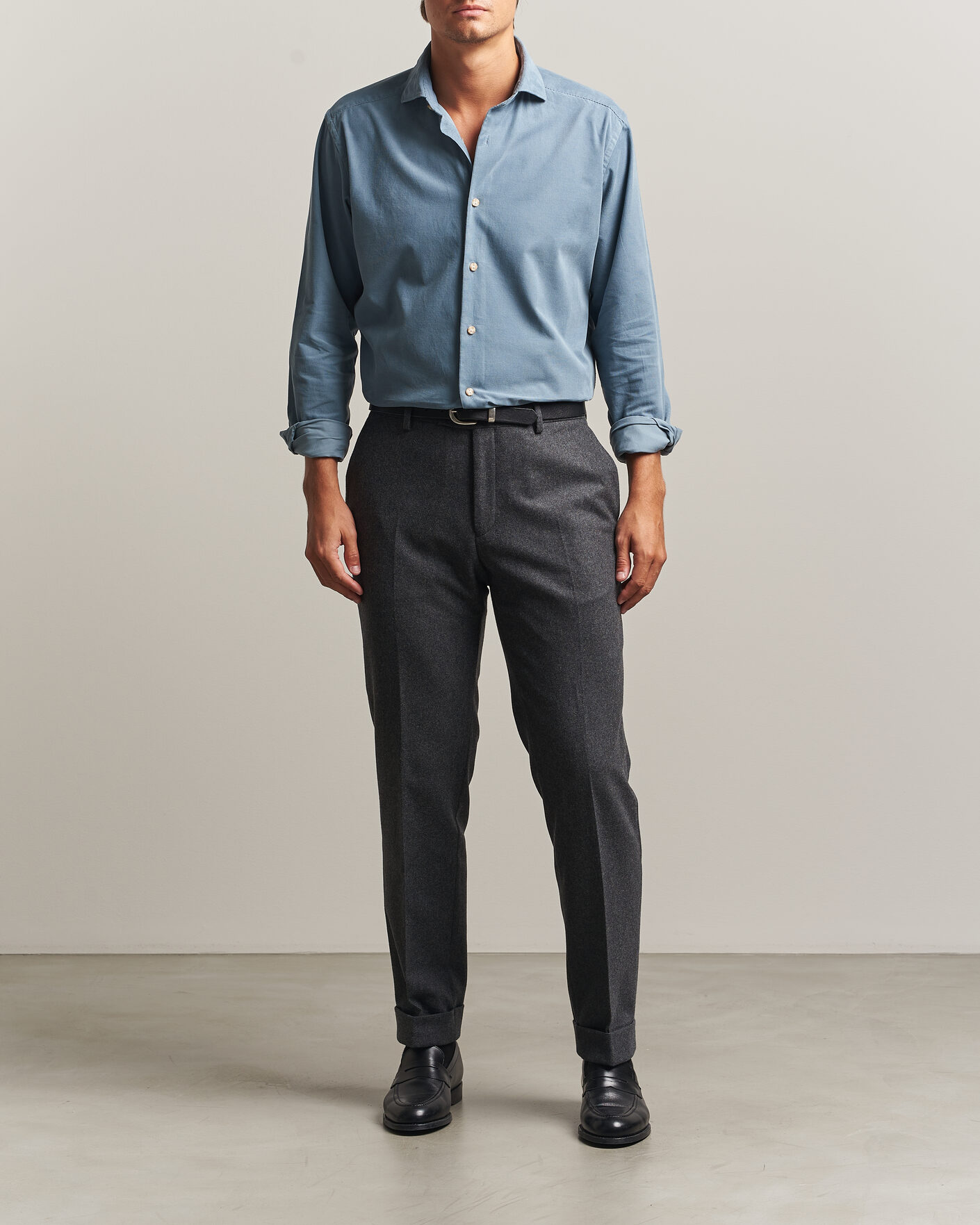 Herren | Hemden | Eton | Casual Fit Corduroy Shirt Blue