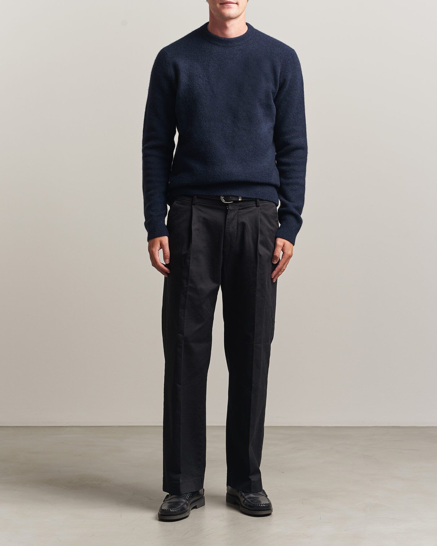 Herren | Pullover | Filippa K | Yak Knitted Sweater Navy