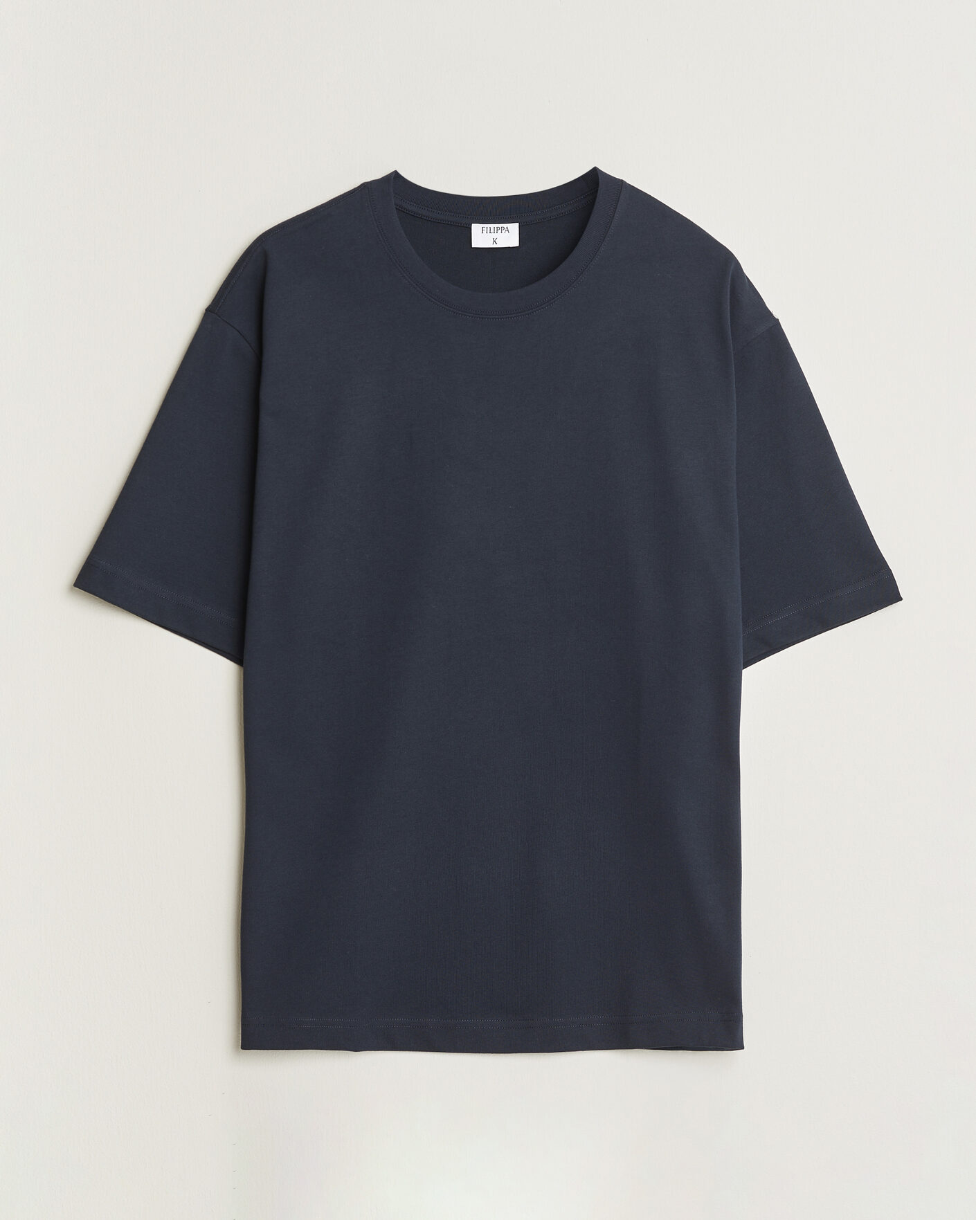 Herren | T-Shirts | Filippa K | Heavy Cotton Crew Neck T-Shirt Night Blue