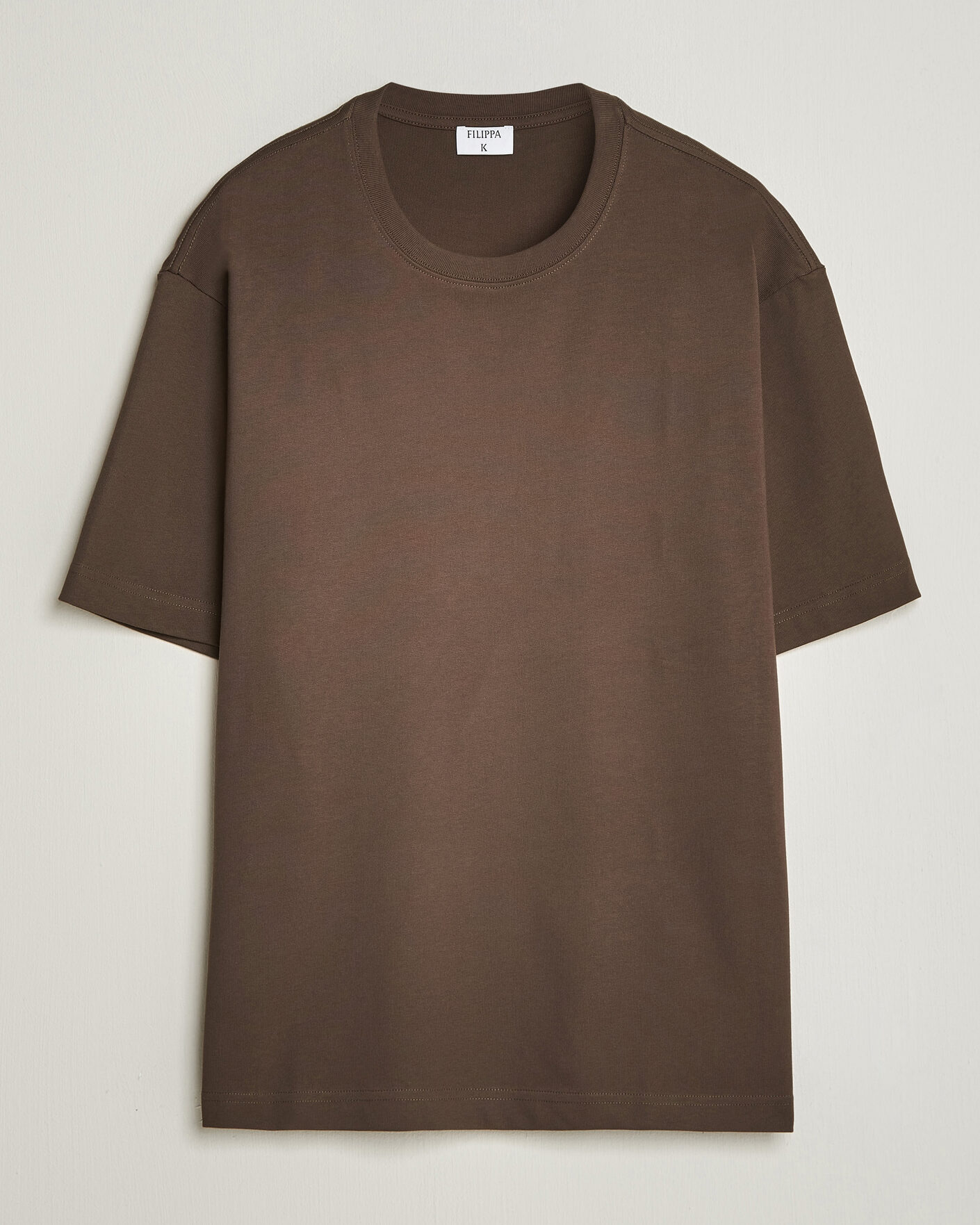 Herren | T-Shirts | Filippa K | Heavy Cotton Crew Neck T-Shirt Golden Brown