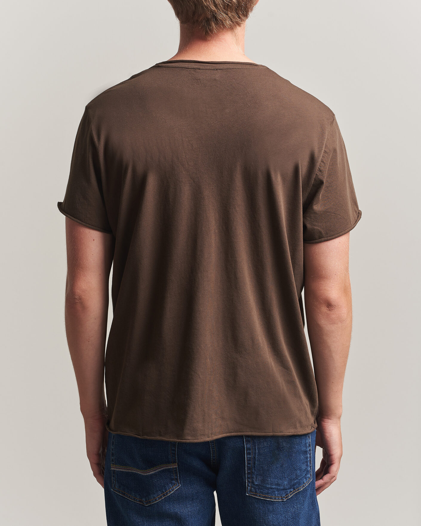 Herren | T-Shirts | Filippa K | Roll Neck Crew Neck T-Shirt Golden Brown