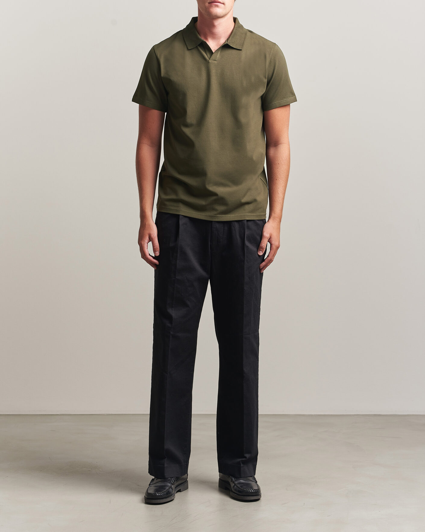 Herren | Poloshirts | Filippa K | Soft Lycra Polo T-Shirt Ebony Brown