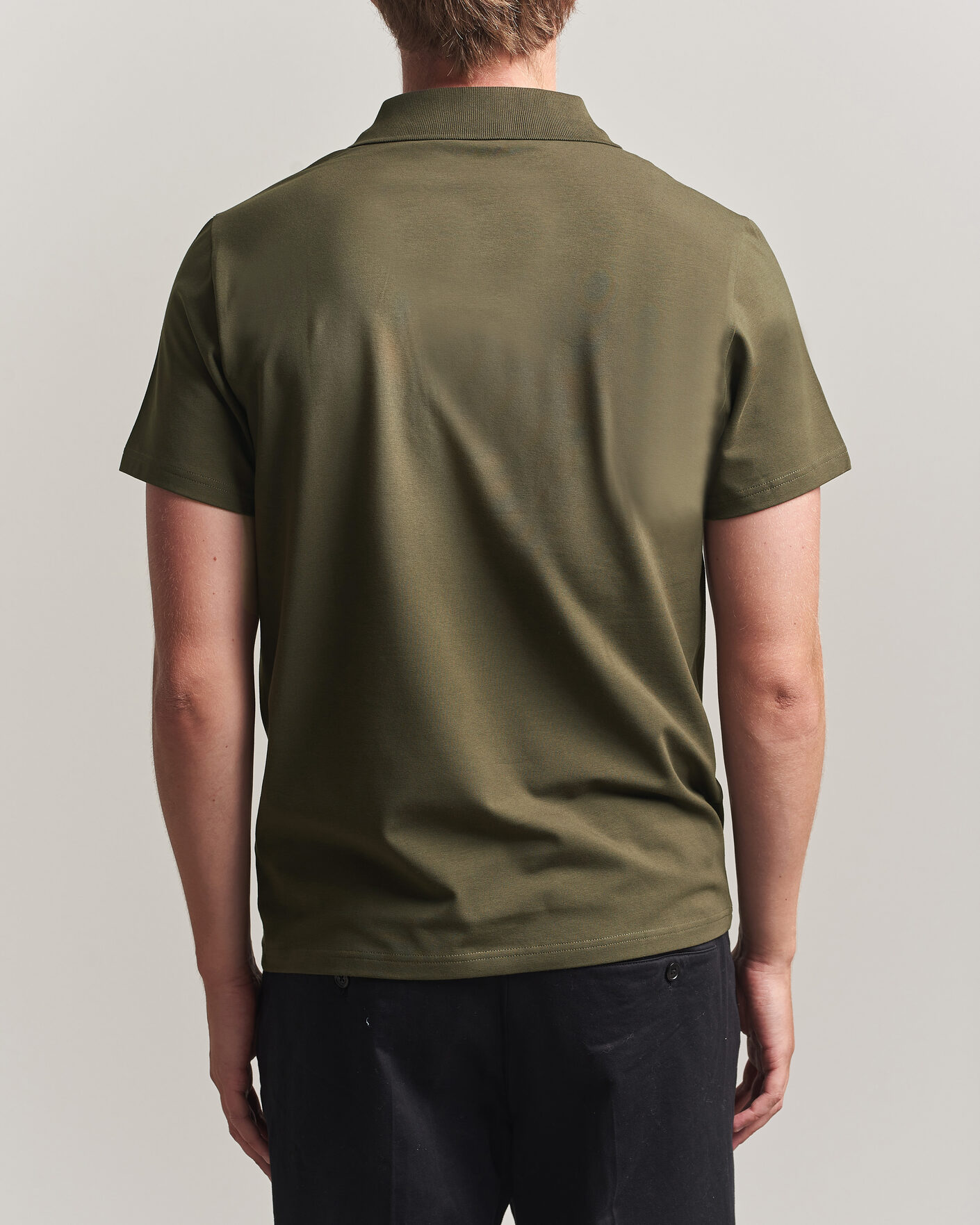 Herren | Poloshirts | Filippa K | Soft Lycra Polo T-Shirt Ebony Brown
