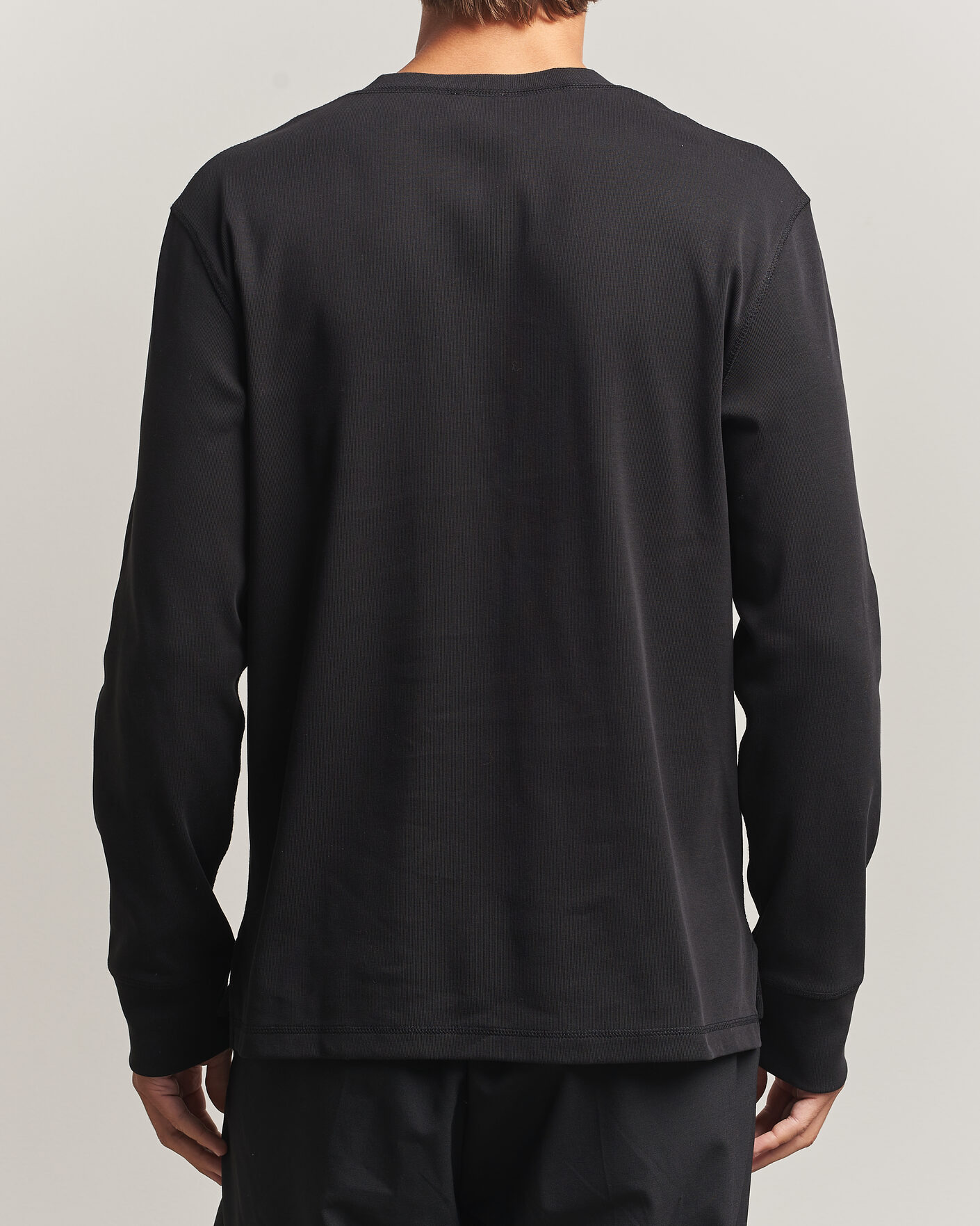 Herren | Pullover | Filippa K | Cotton Rib Henley Black