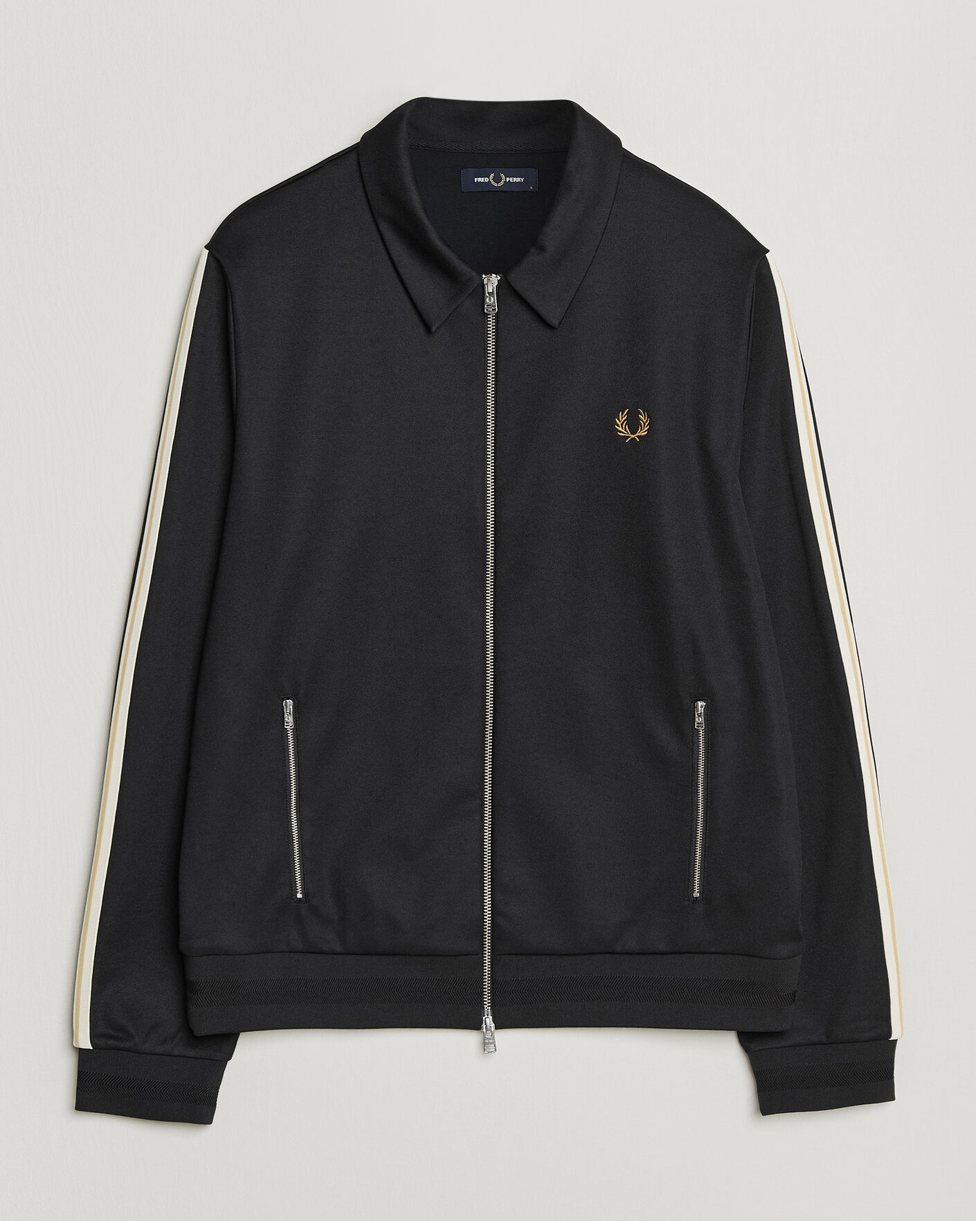 Herren | Pullover | Fred Perry | Tipped Taped Track Jacket Black