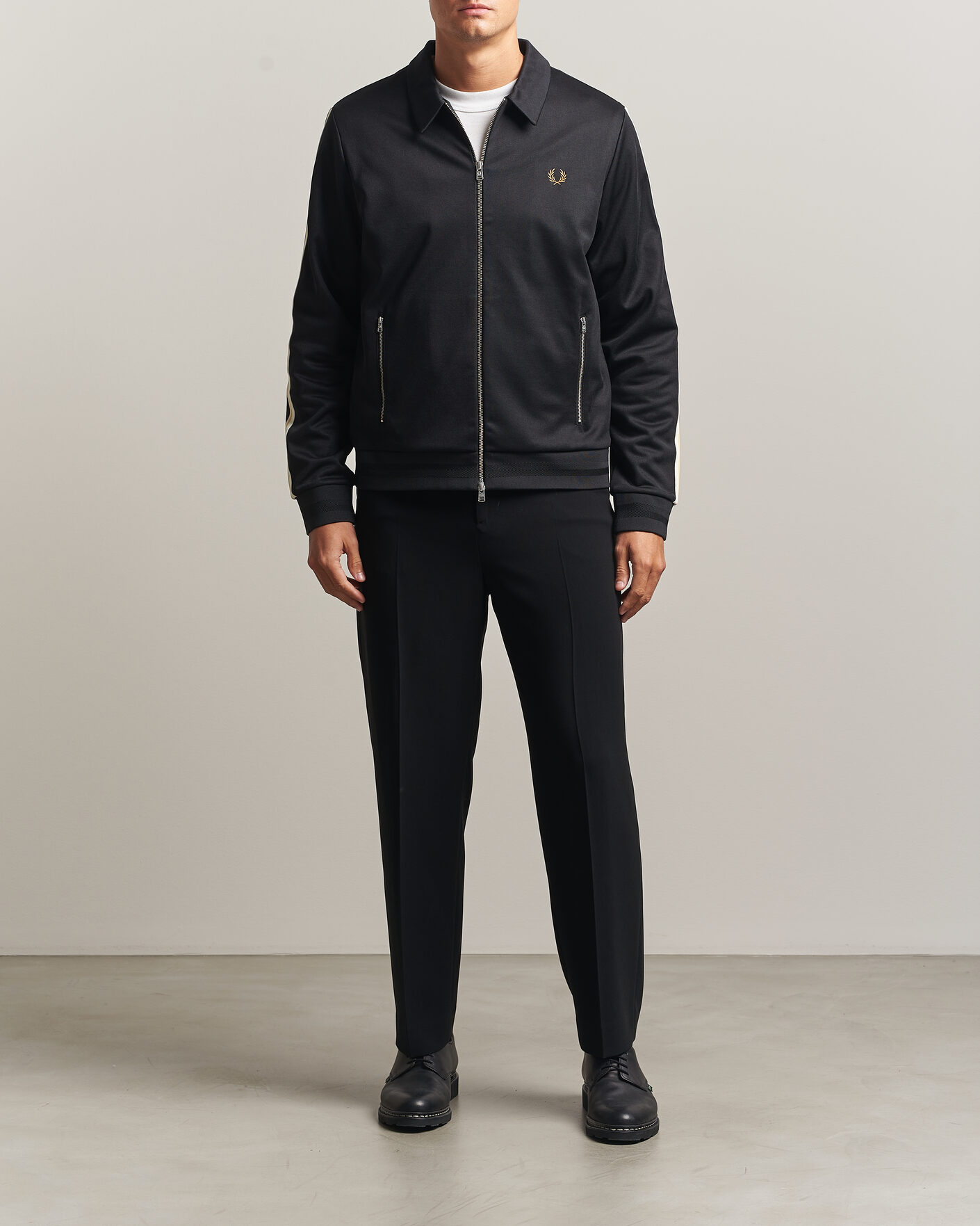 Herren | Pullover | Fred Perry | Tipped Taped Track Jacket Black