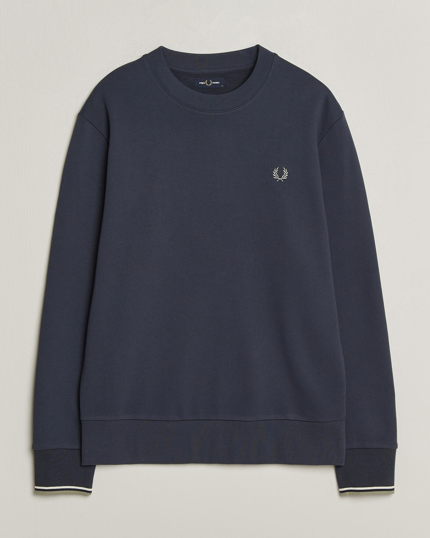 Herren | Pullover | Fred Perry | Crew Neck Sweatshirt Dark Airforce