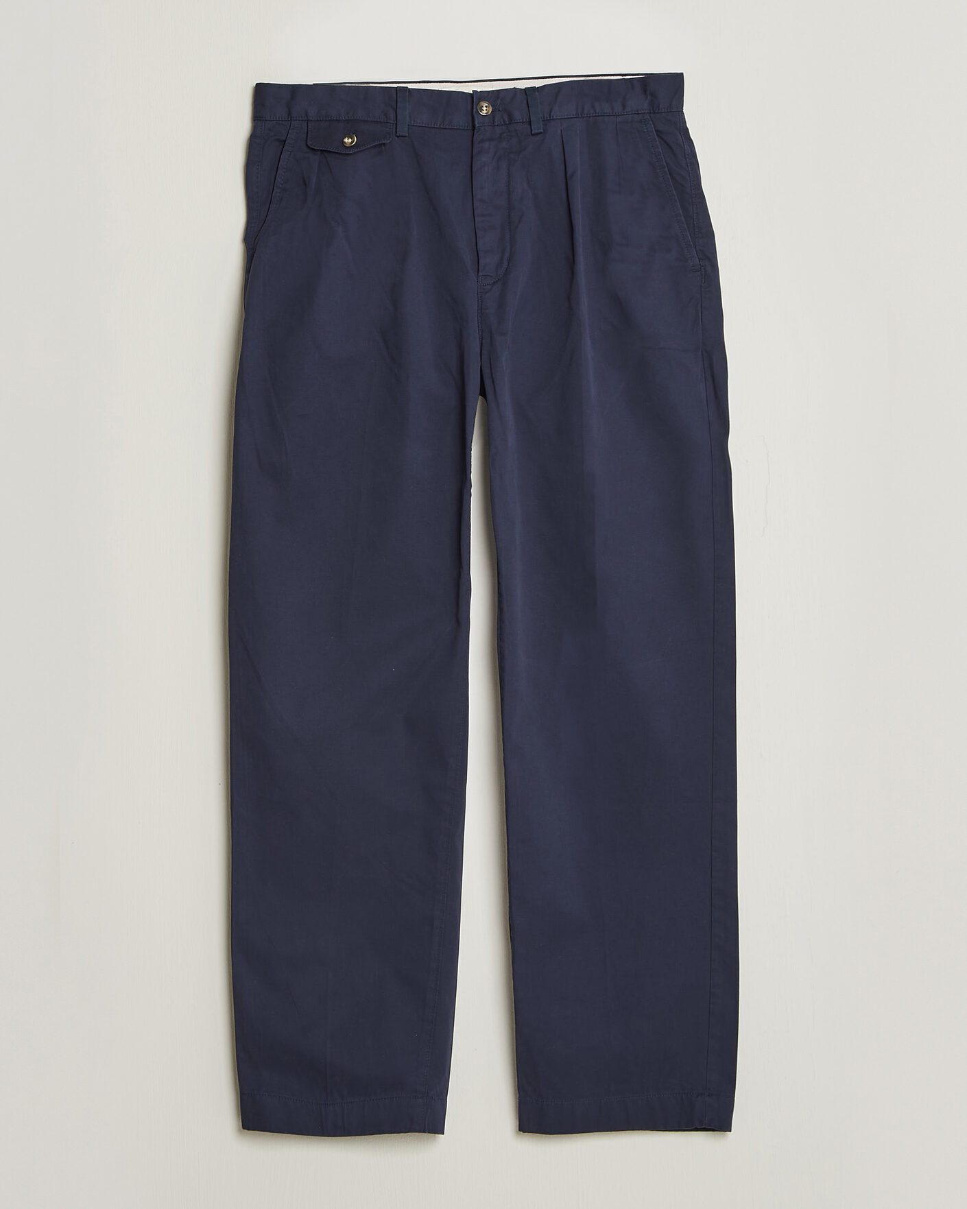 Herren | Hosen | Gant | Relaxed Fit Pleated Cotton Twill Pants Evening Blue