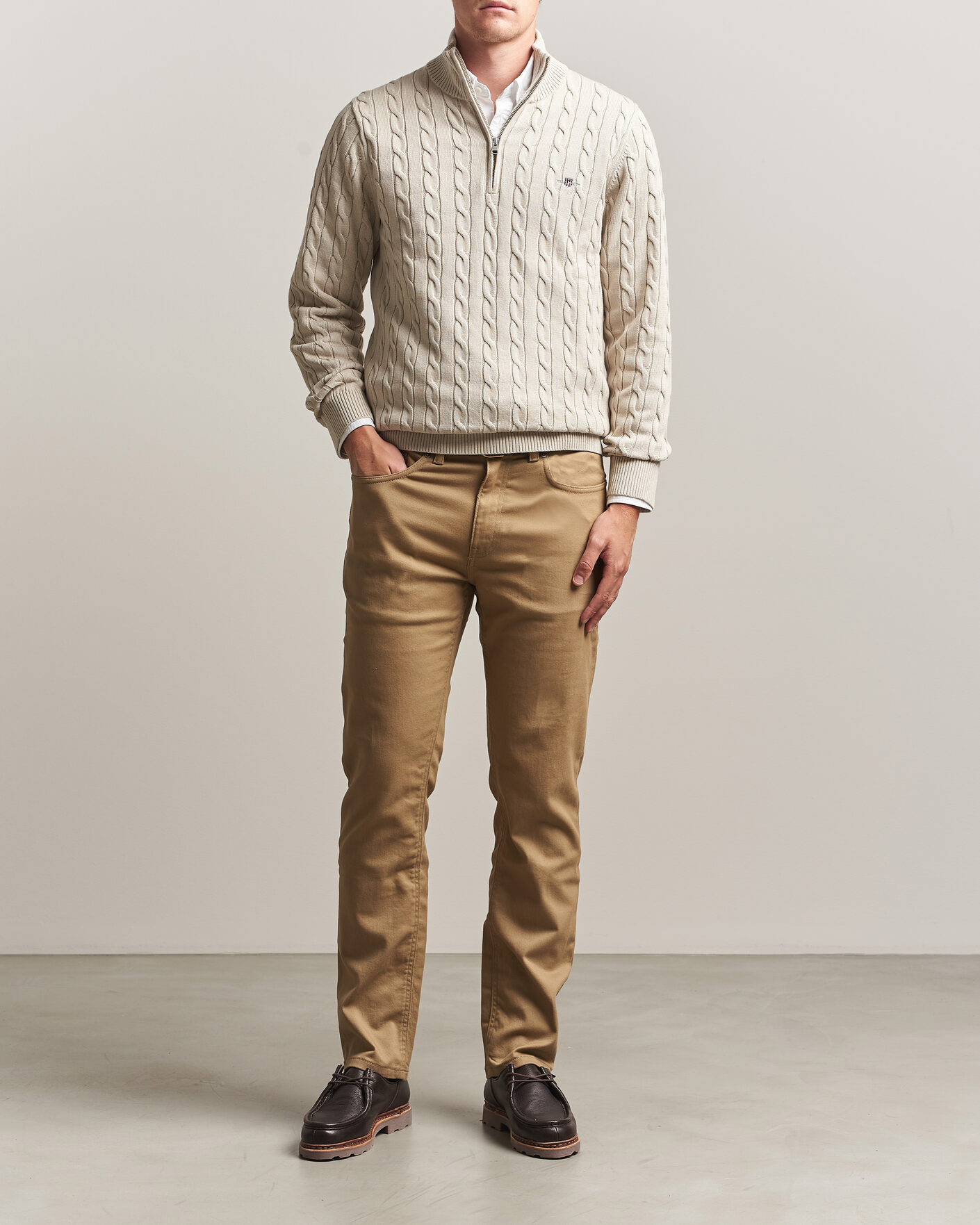 Herren | Hosen | Gant | Regular Fit Soft Twill 5-Pocket Pants Light Taupe