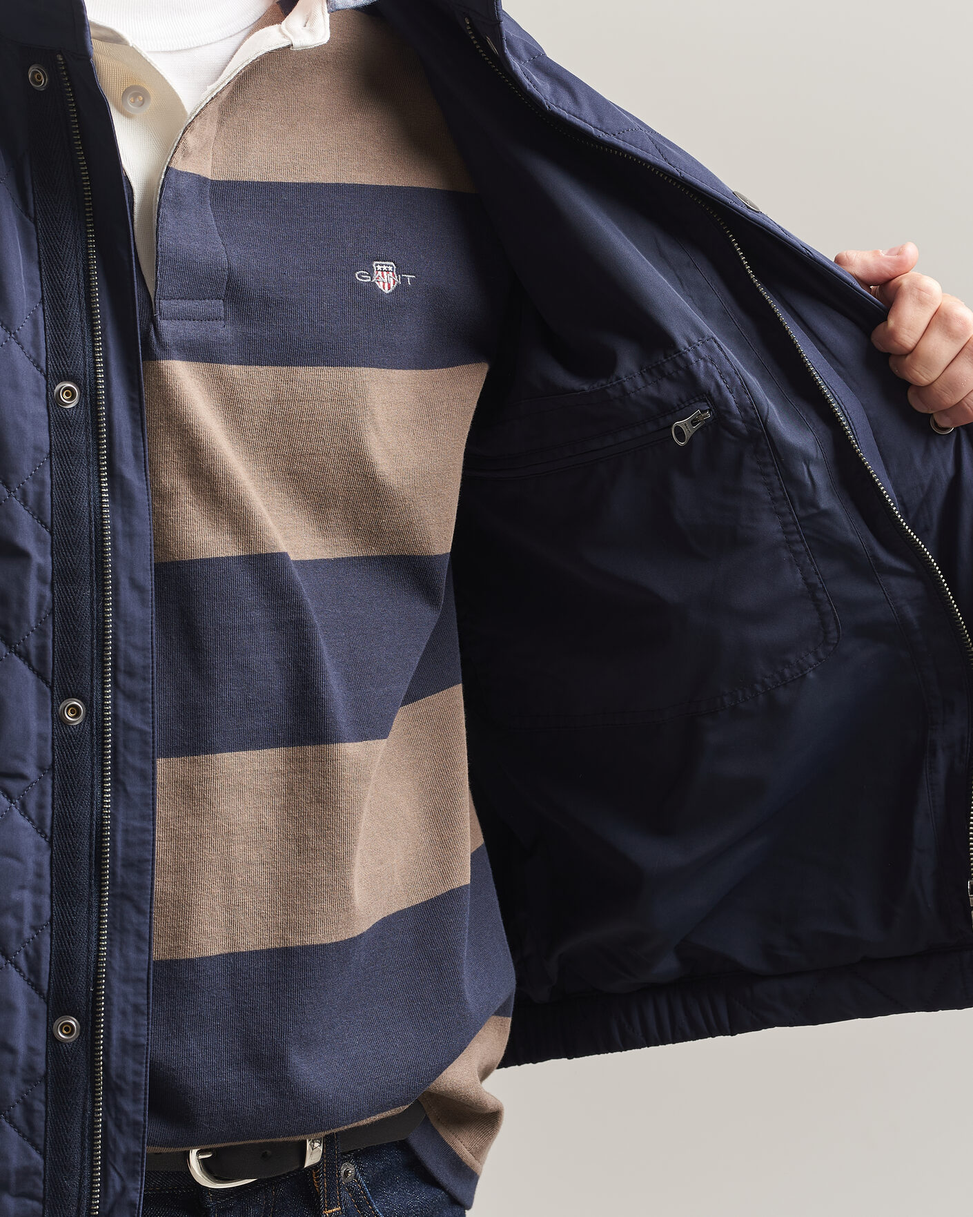 Herren | Jacken | Gant | Classic Quilted Jacket Evening Blue