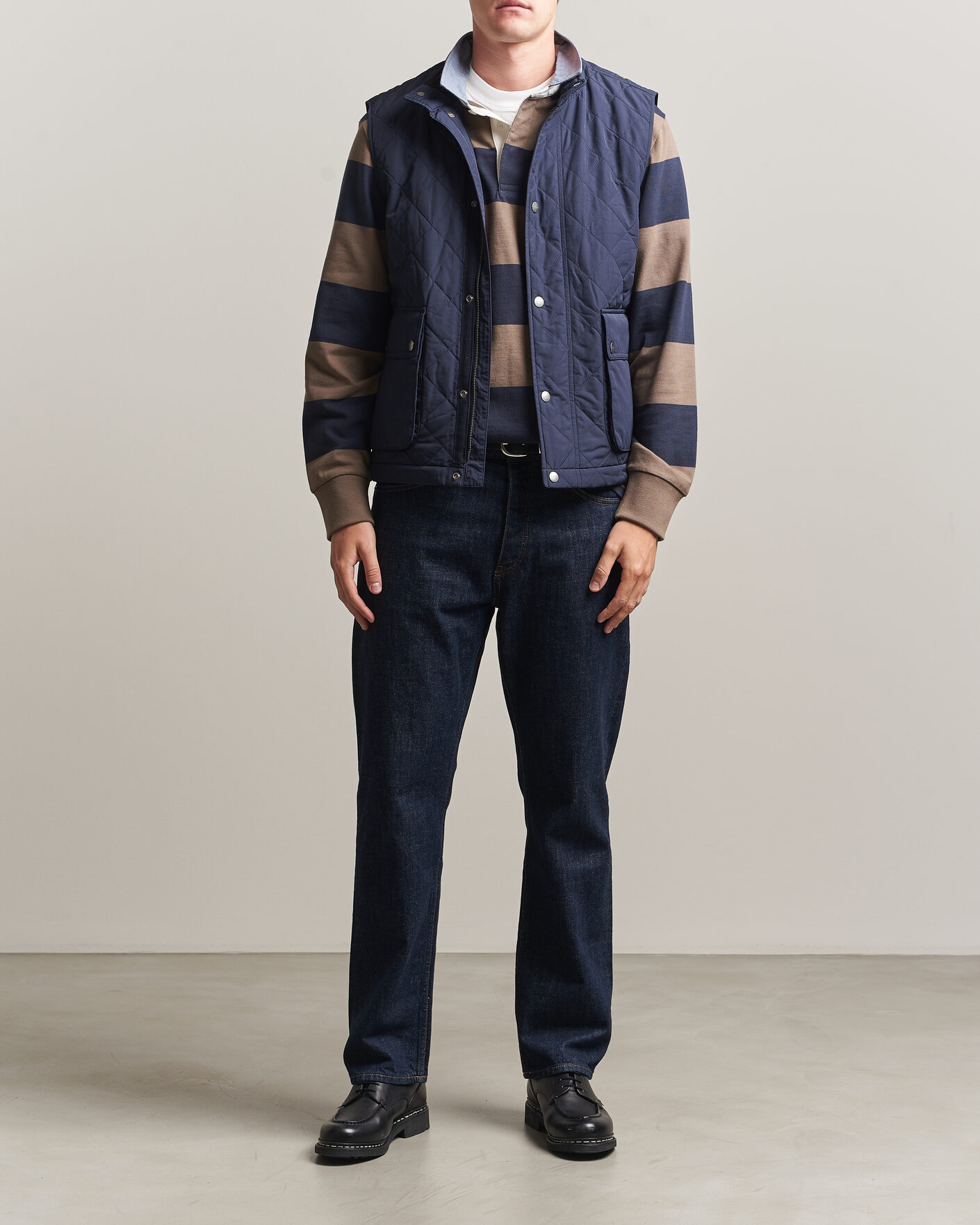 Herren | Westen | Gant | Classic Quilted Vest Evening Blue