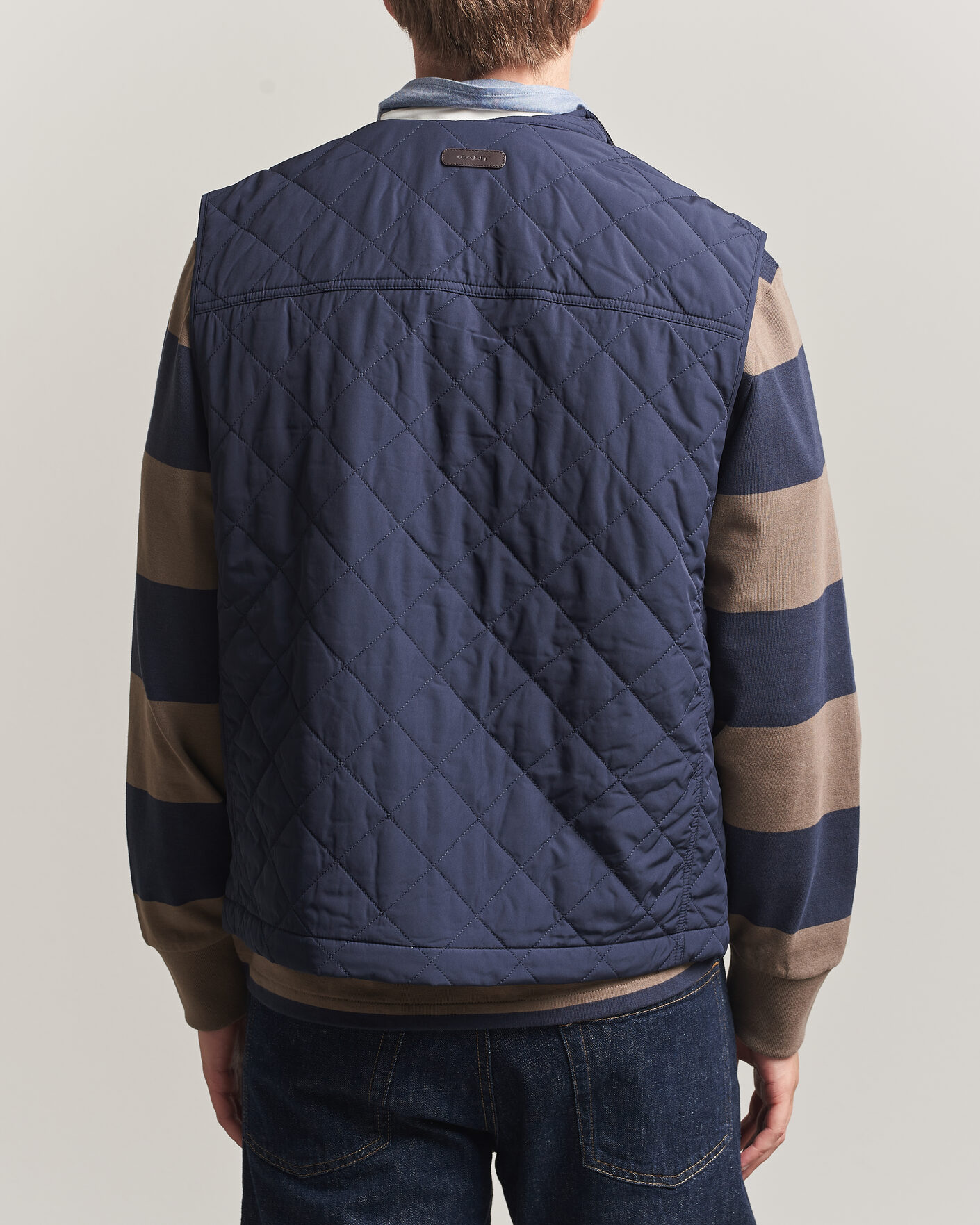 Herren | Westen | Gant | Classic Quilted Vest Evening Blue