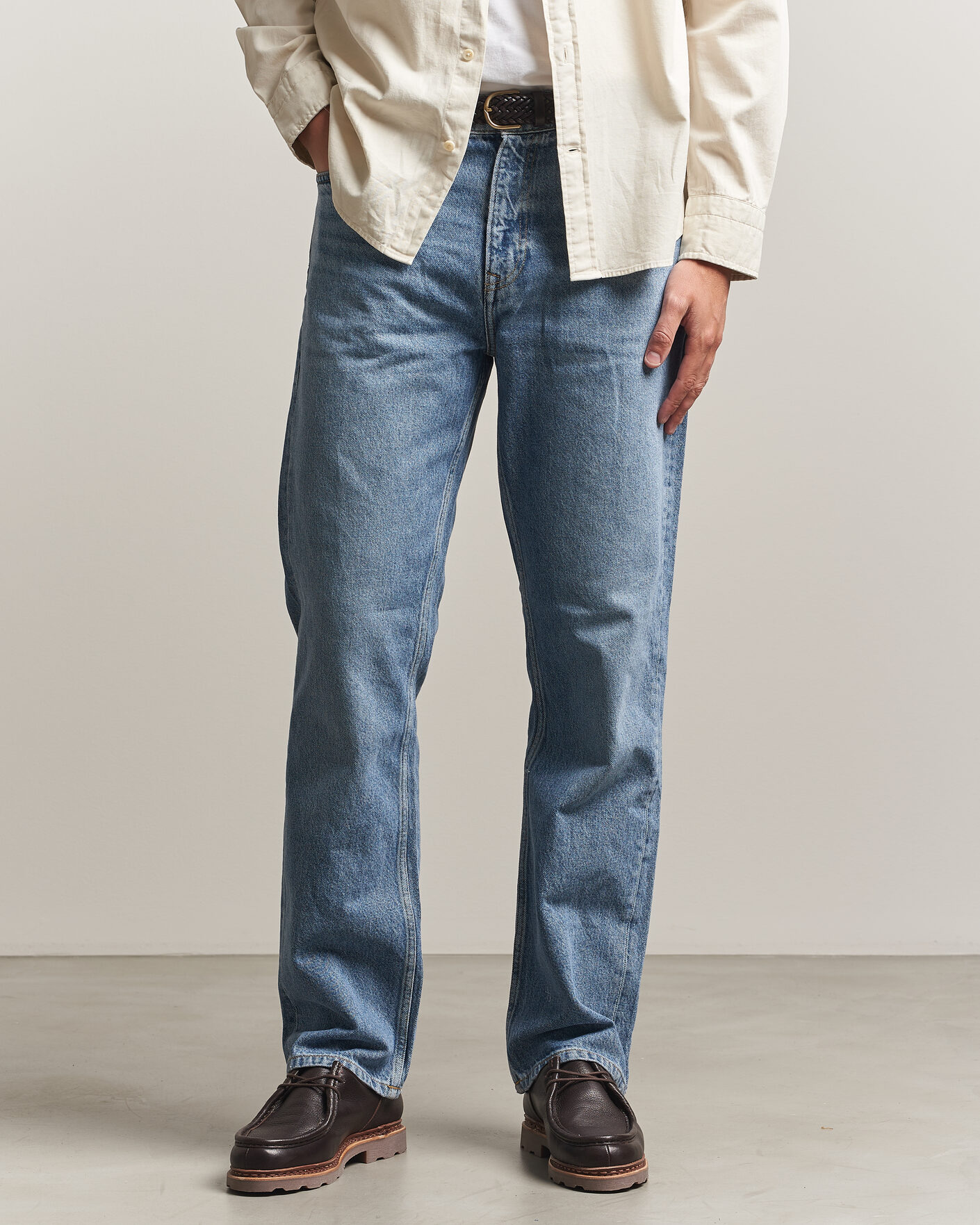 Herren | Jeans | Gant | Straight Fit Jeans Mid Blue Broken In