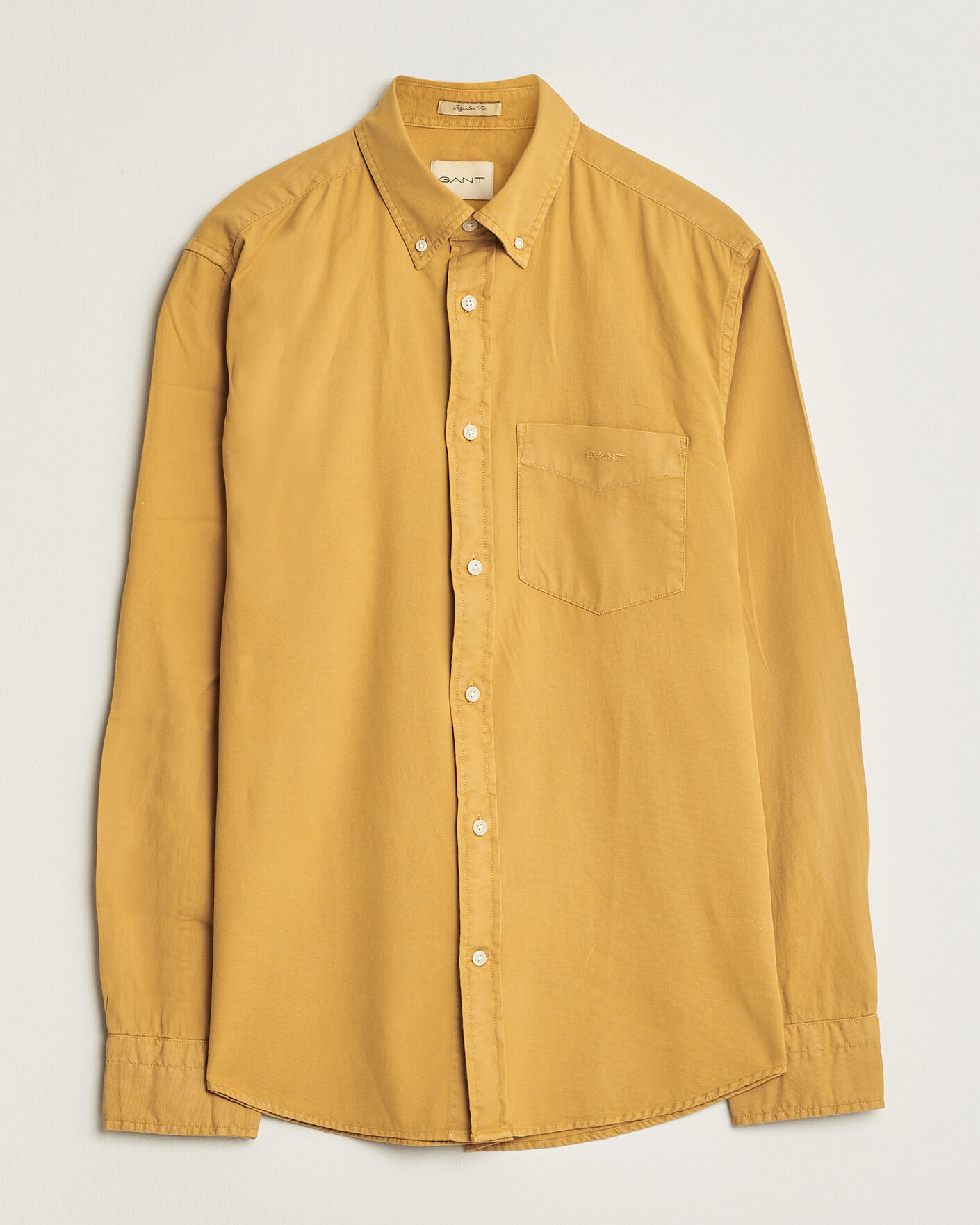 Herren | Hemden | Gant | Regular Fit Garment Dyed Twill Shirt Turmeric Shine