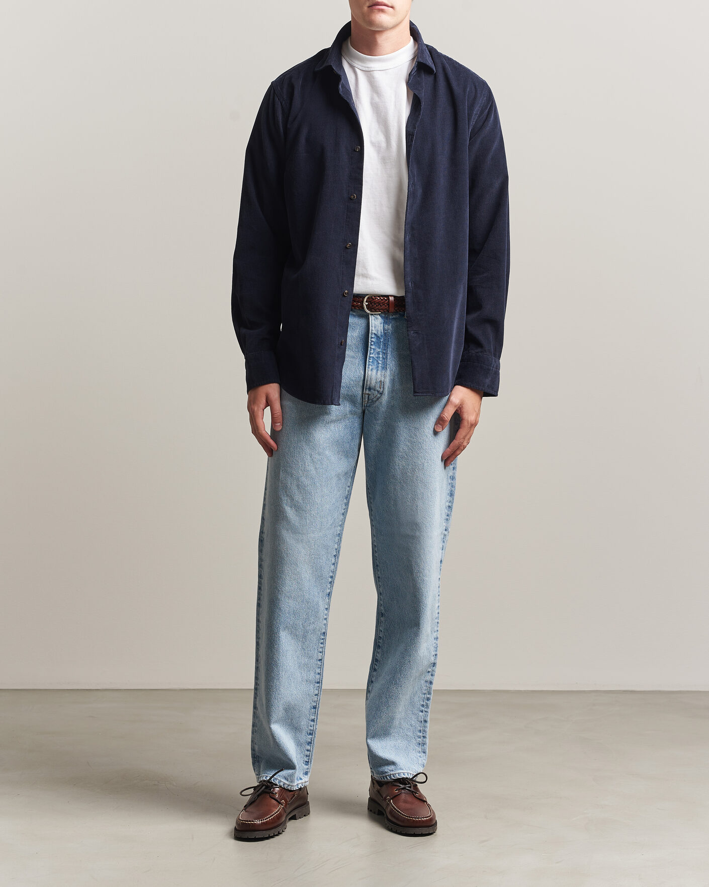 Herren | Hemden | Gant | Regular Fit Baby Cord Shirt Evening Blue