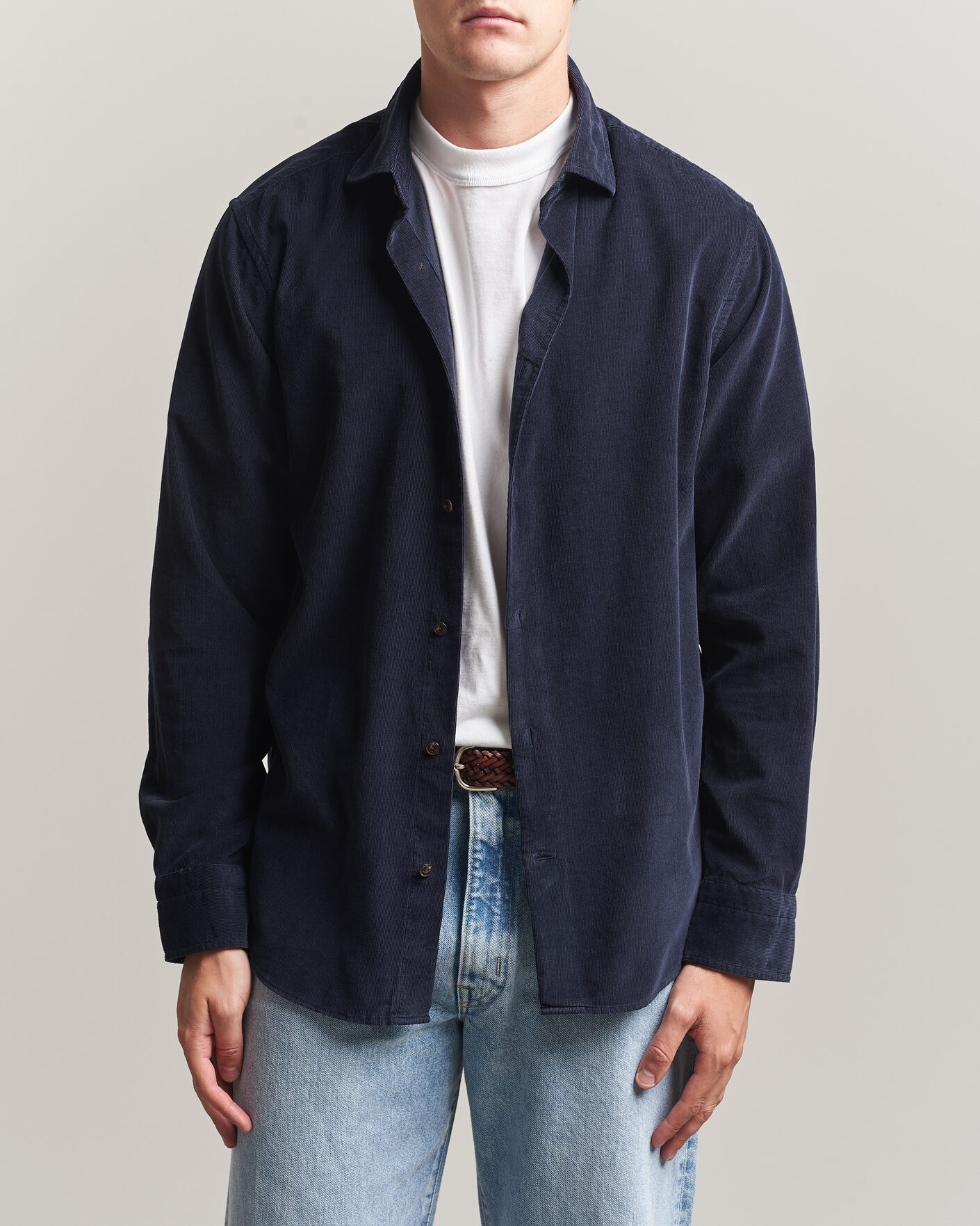 Herren | Hemden | Gant | Regular Fit Baby Cord Shirt Evening Blue