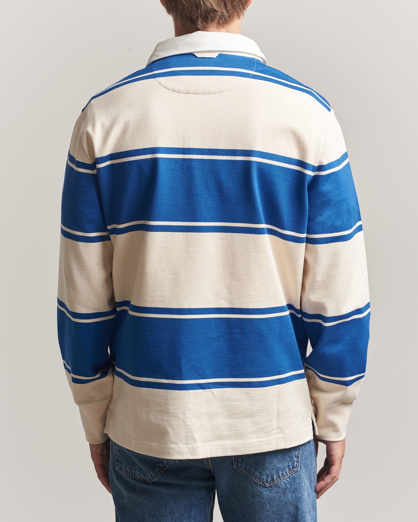 Herren | Pullover | Gant | Striped Rugger Nautical Blue
