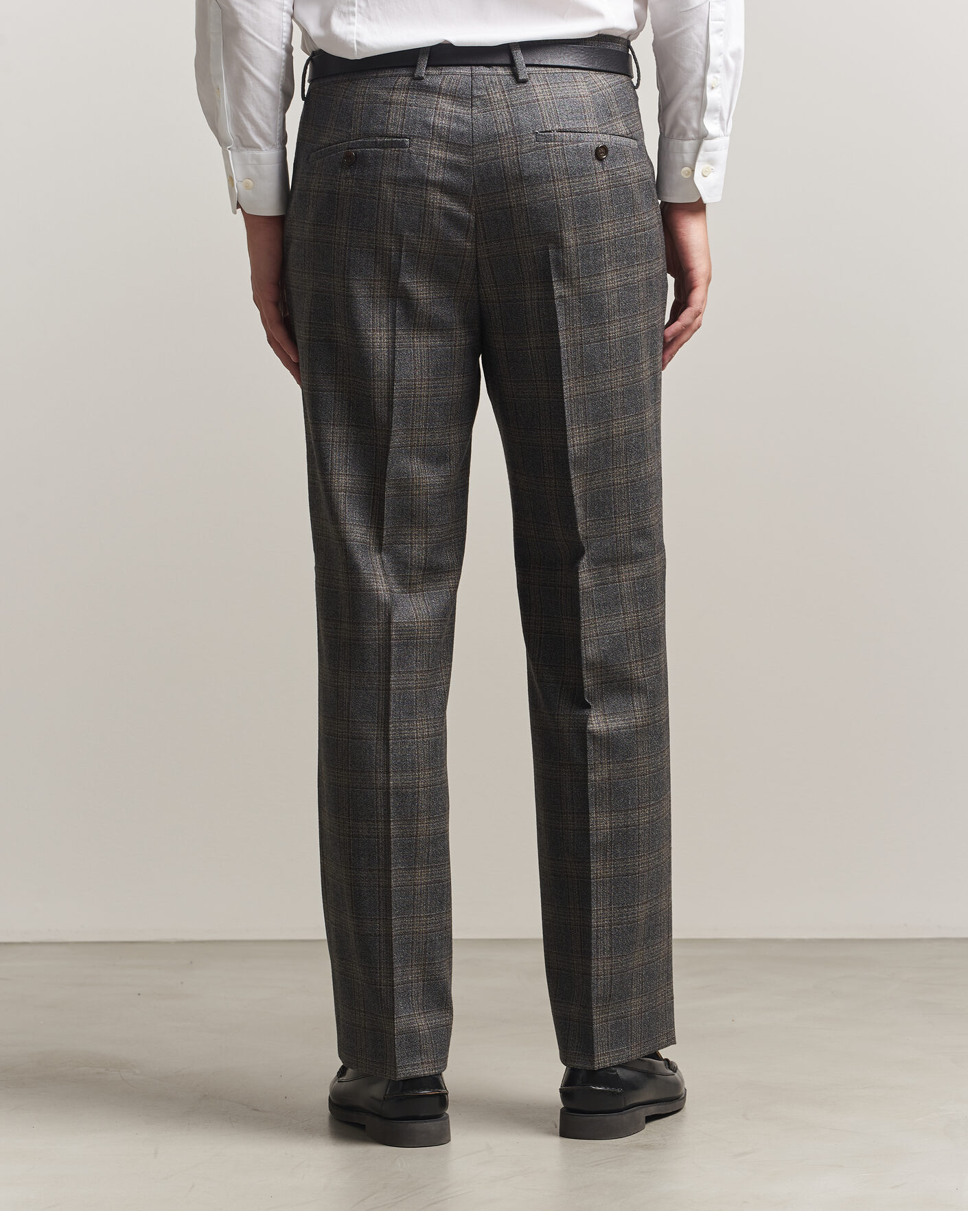 Herren | Hosen | Gant | Wool Glencheck Suit Trousers Ceramic Grey