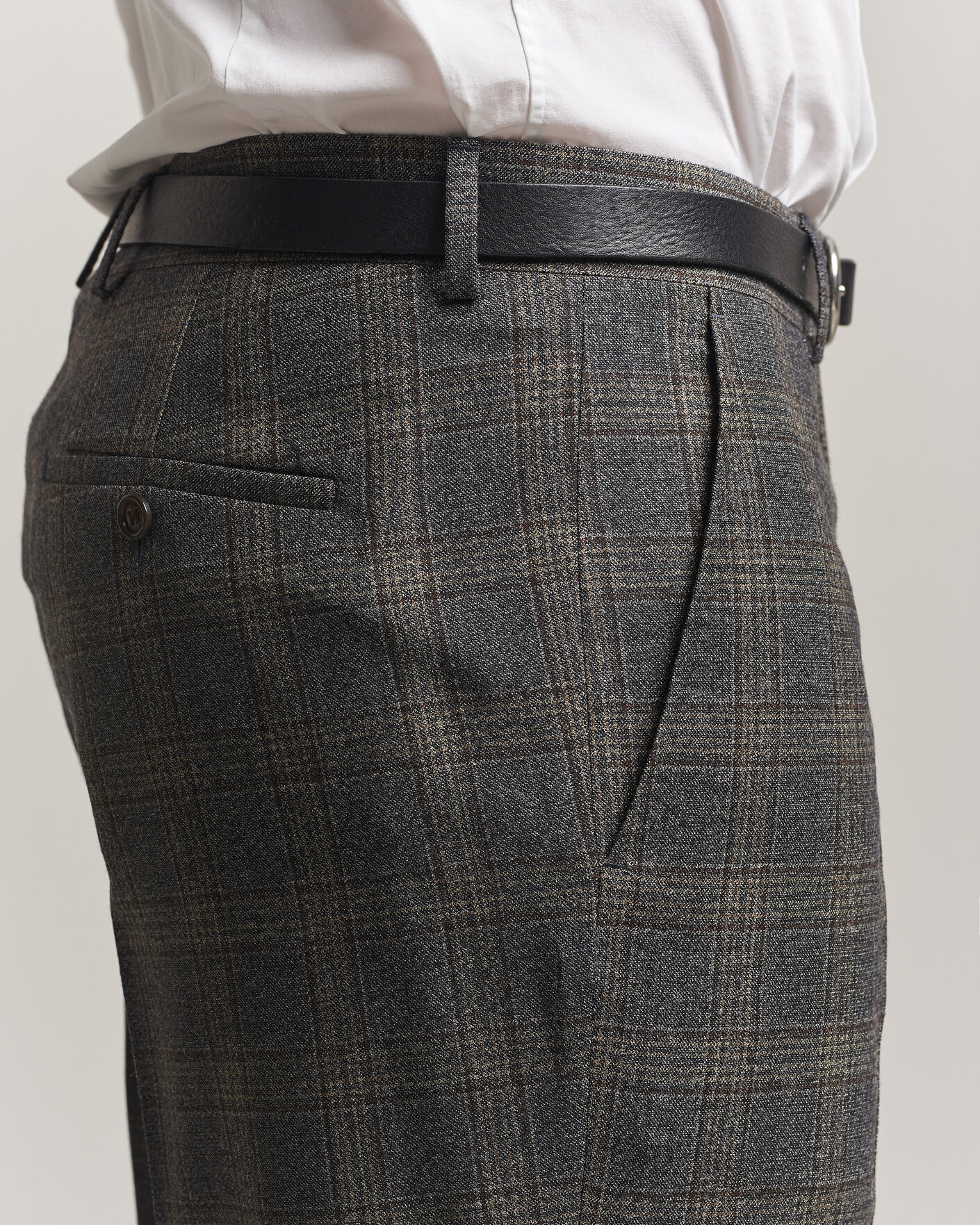 Herren | Hosen | Gant | Wool Glencheck Suit Trousers Ceramic Grey