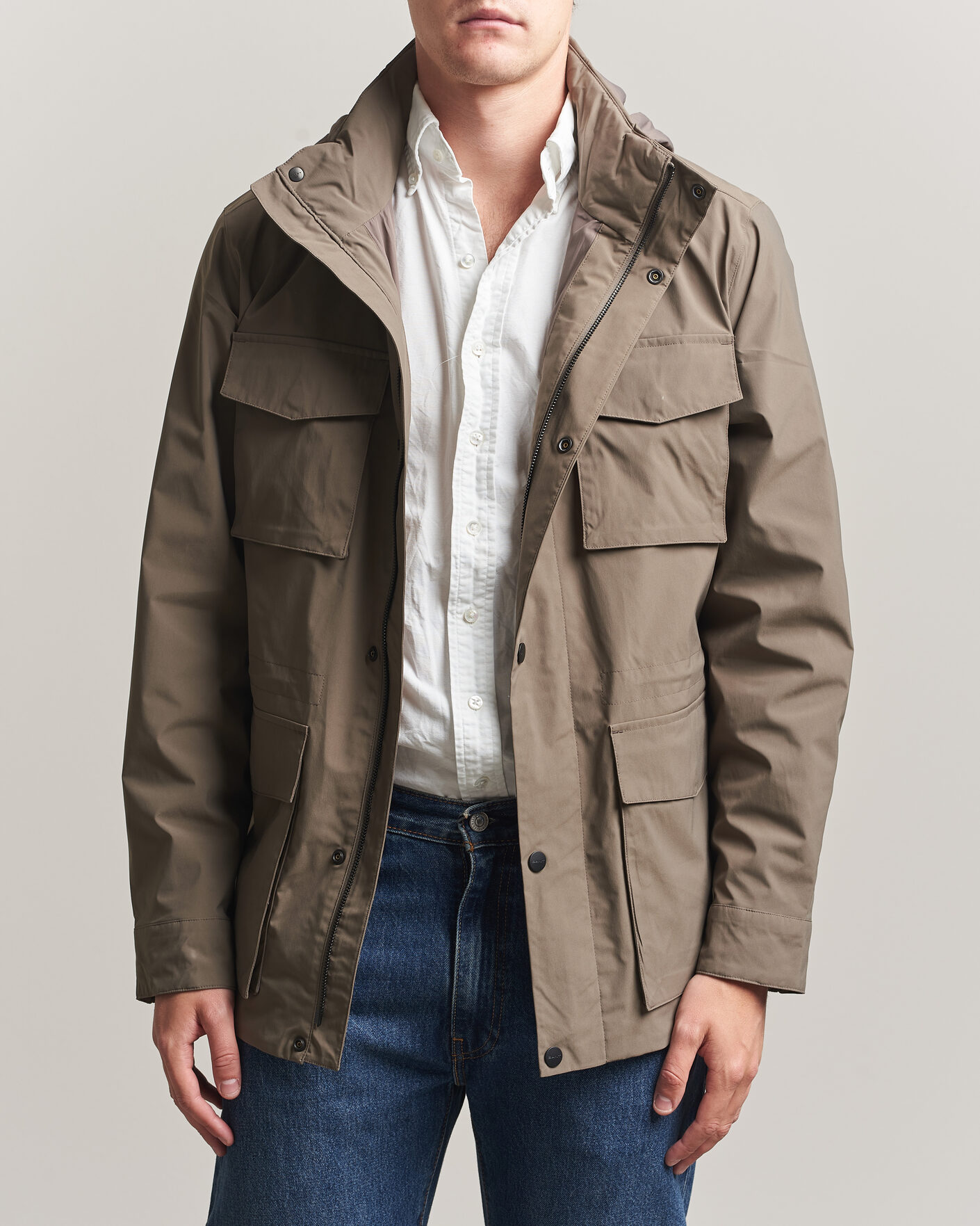 Herren | Jacken | Gant | Lightweight 4-Pocket Field Jacket Faded Taupe