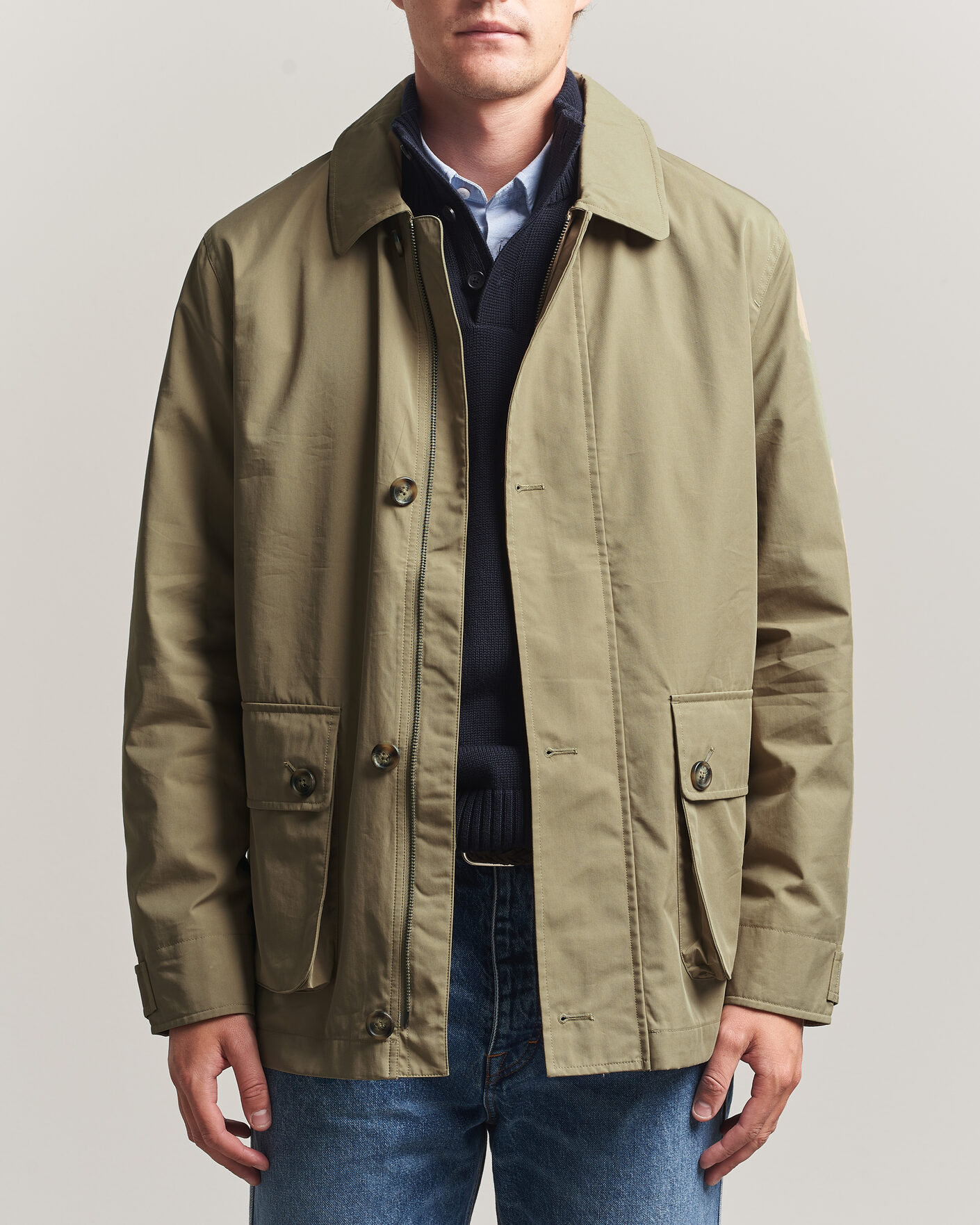Herren | Jacken | Gant | Cotton Barn Jacket Light Taupe