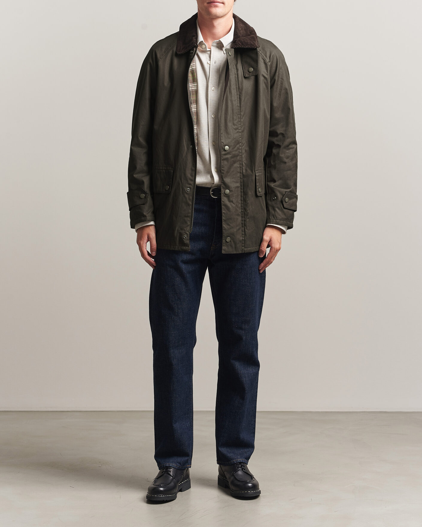 Herren | Jacken | Gant | Waxed Barn Jacket Black Brown
