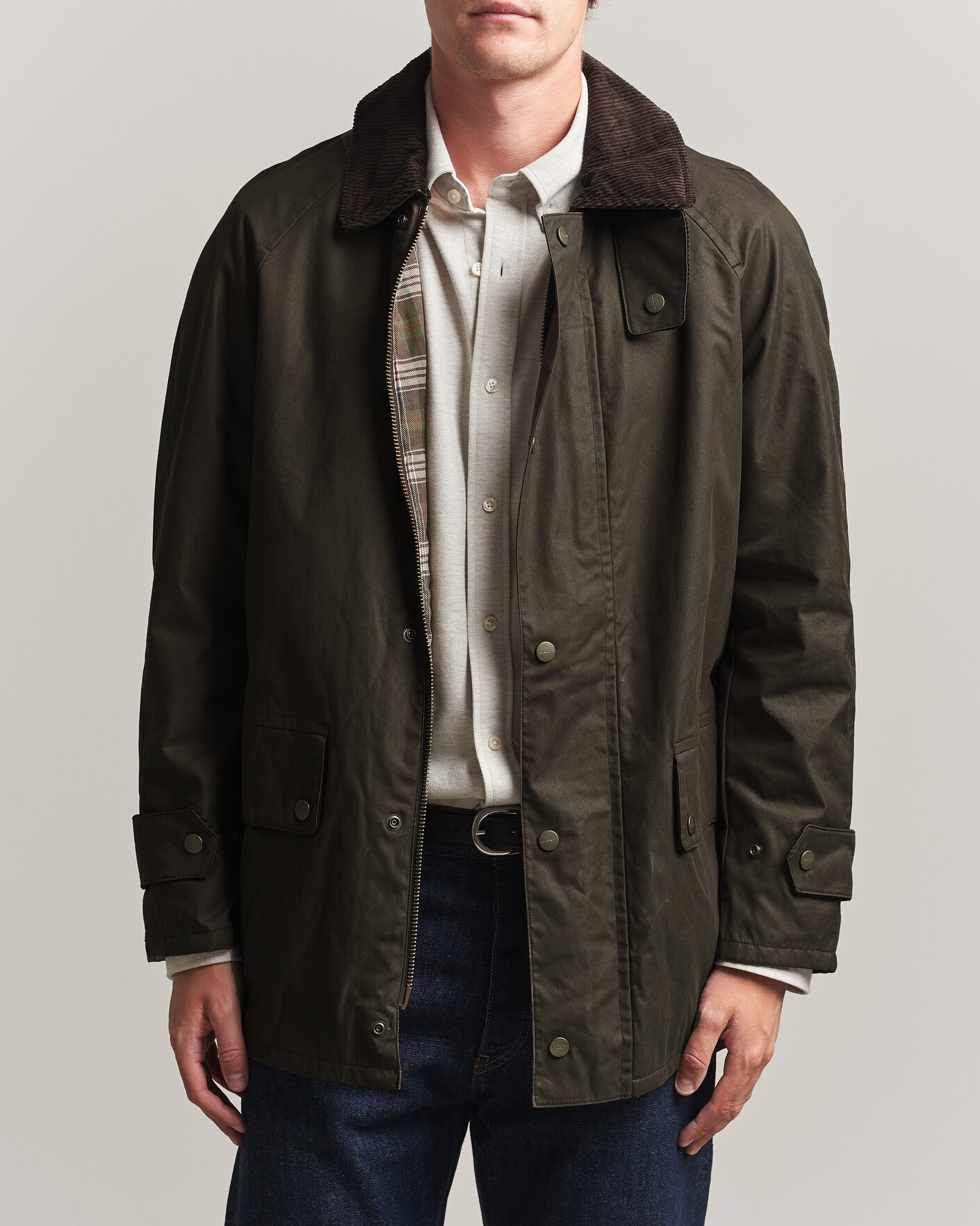 Herren | Jacken | Gant | Waxed Barn Jacket Black Brown