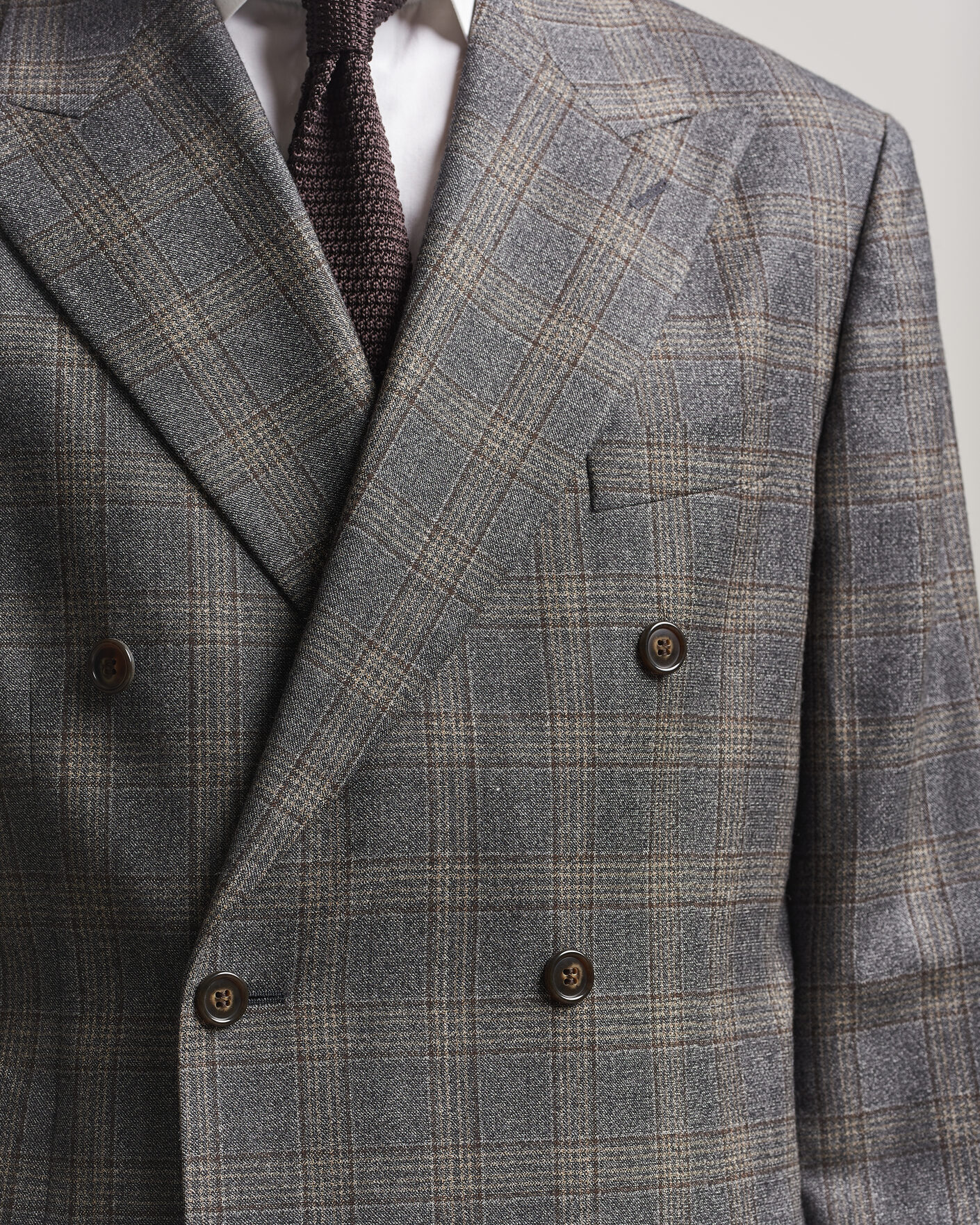 Herren | Sakkos | Gant | Wool Glencheck Double Breasted Blazer Ceramic Grey
