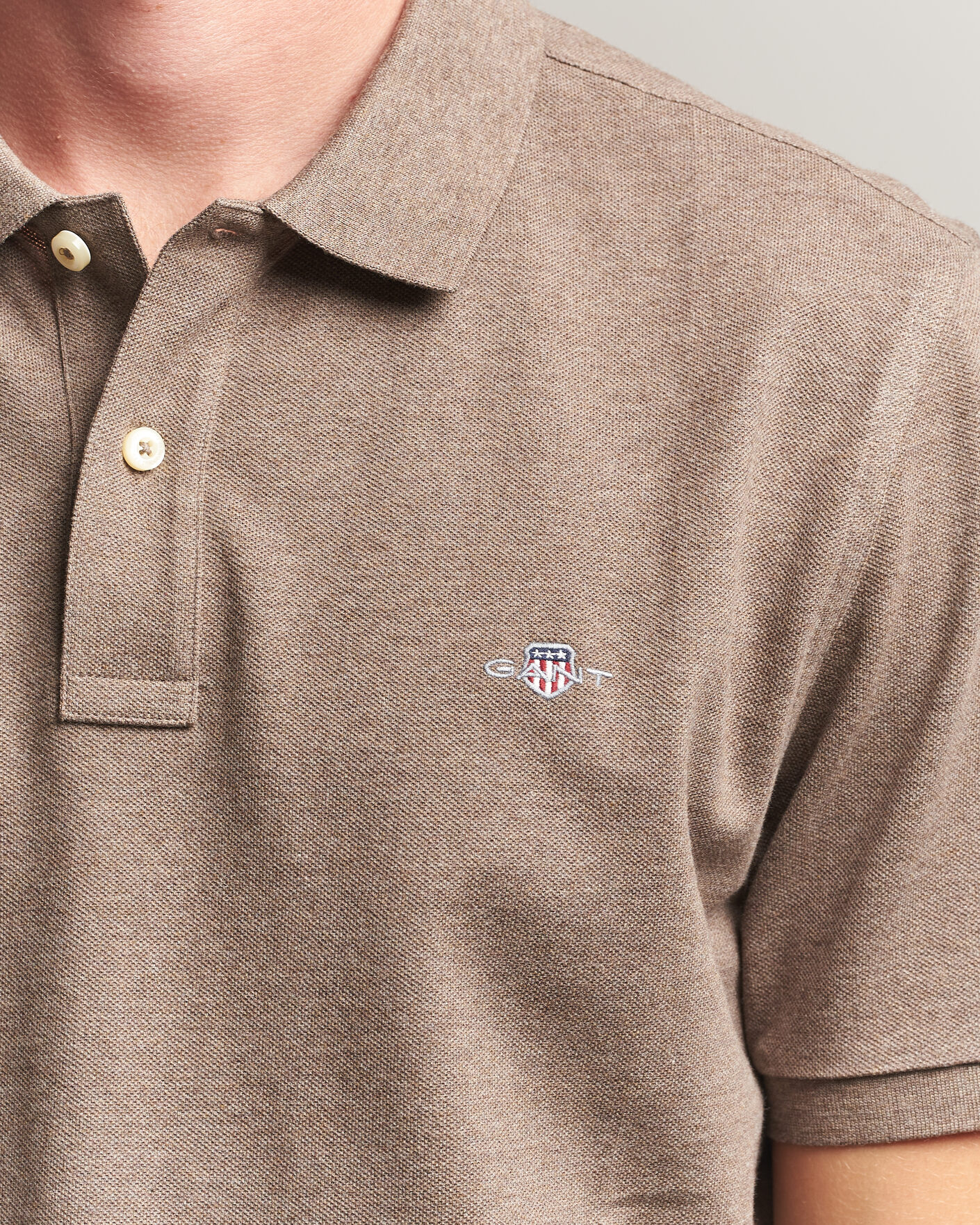 Herren | Poloshirts | Gant | The Original Polo Dark Hazelnut Melange