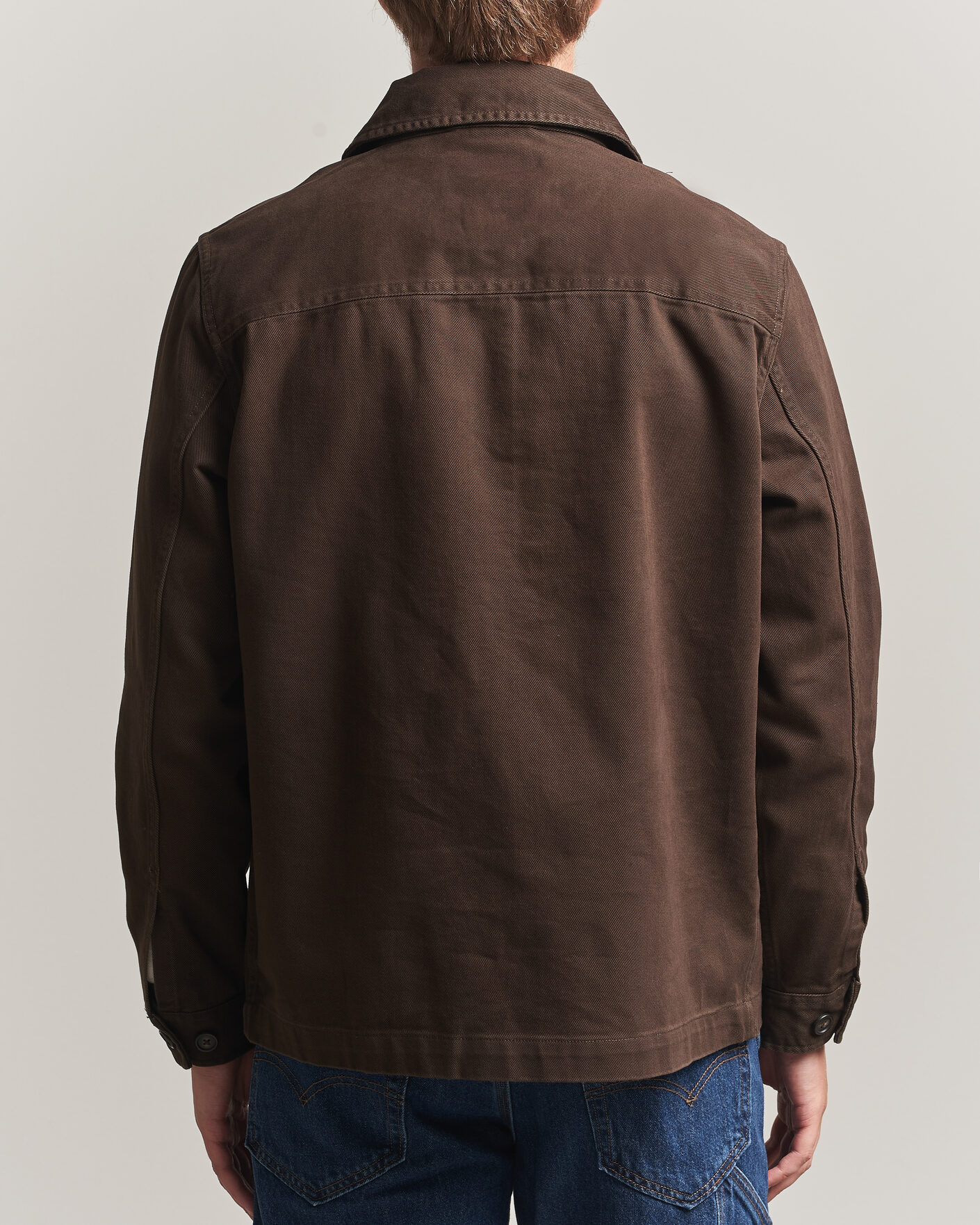 Herren | Hemden | Gant | Regular Fit Brushed Twill Overshirt Black Brown