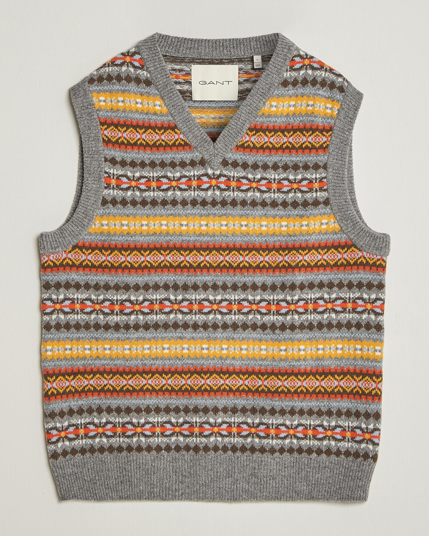 Herren | Pullover | Gant | Wool Knitted Fairisle Vest Multi