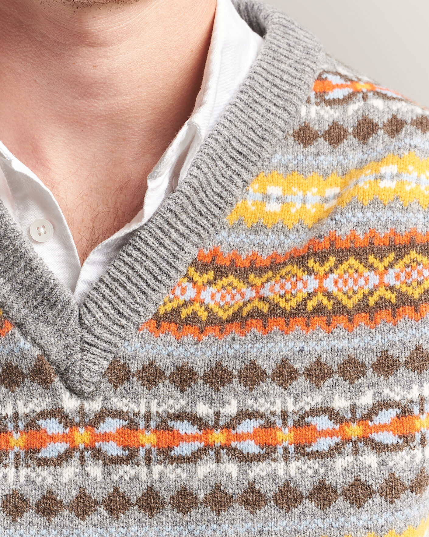 Herren | Pullover | Gant | Wool Knitted Fairisle Vest Multi