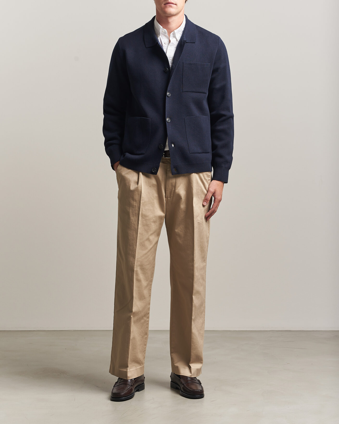Herren | Pullover | Gant | Milano Knitted Cardigan Evening Blue