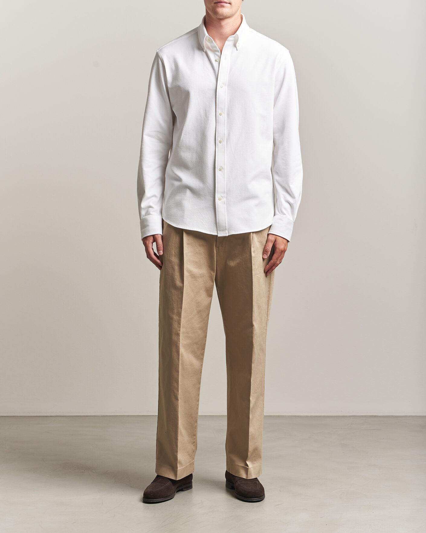 Herren | Hemden | Gant | Regular Fit Jersey Pique Shirt White
