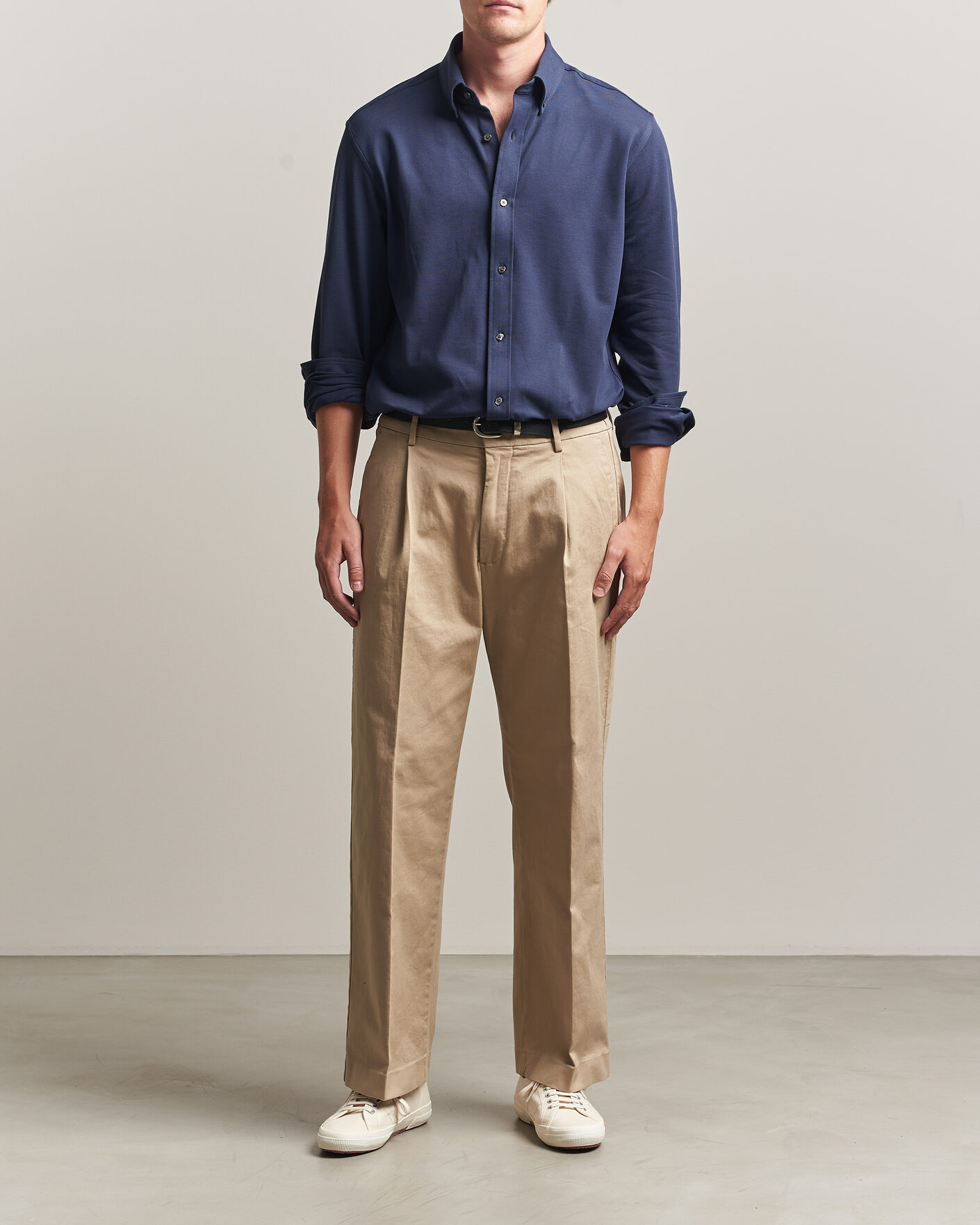 Herren | Hemden | Gant | Regular Fit Jersey Pique Shirt Marine